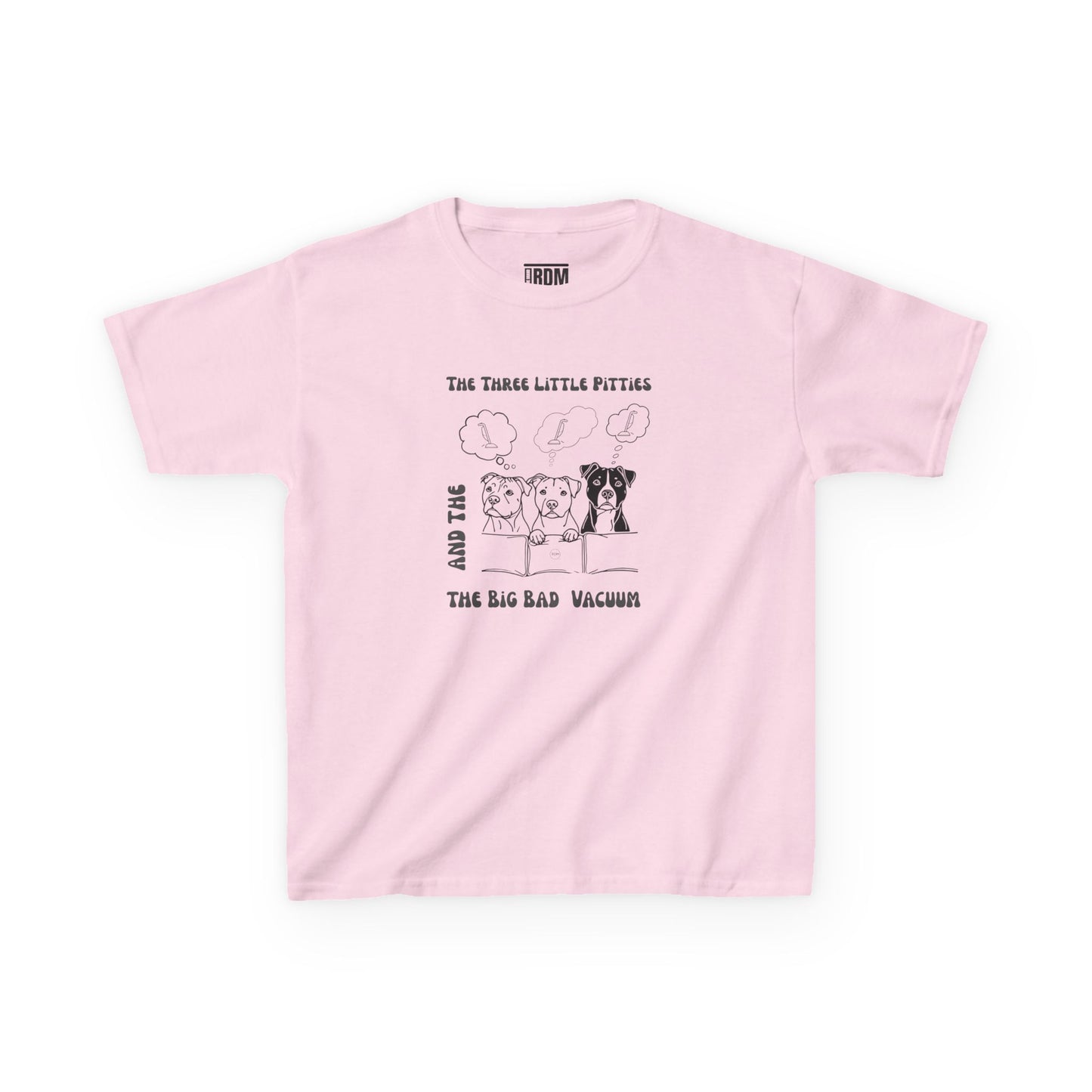 Kids Pitbull Heavy Cotton T-Shirt – Adorable Dog Tee for Young Pitbull Lovers