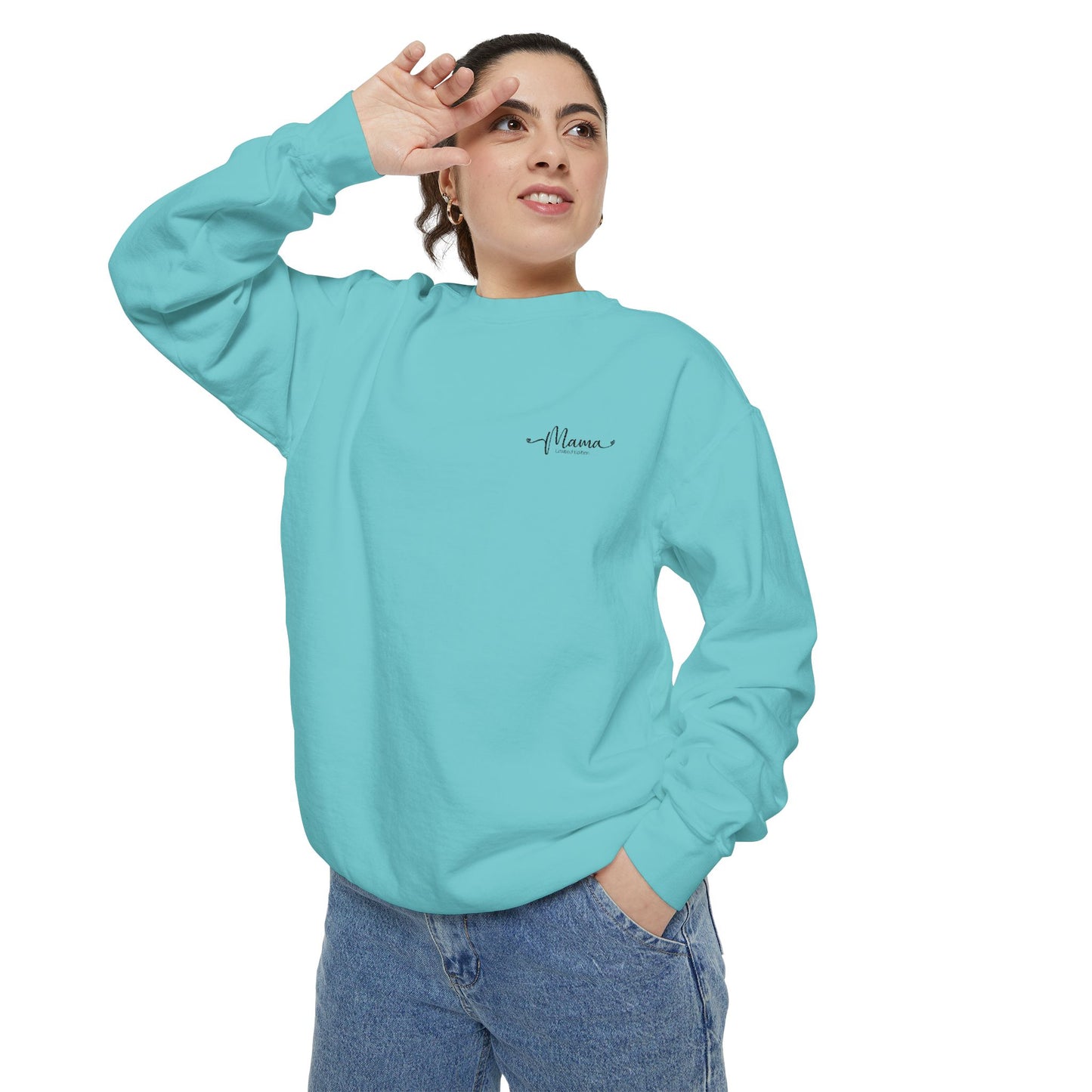 Mother’s Day Sweatshirt Cozy Gift for Mom Unisex Garment-Dyed