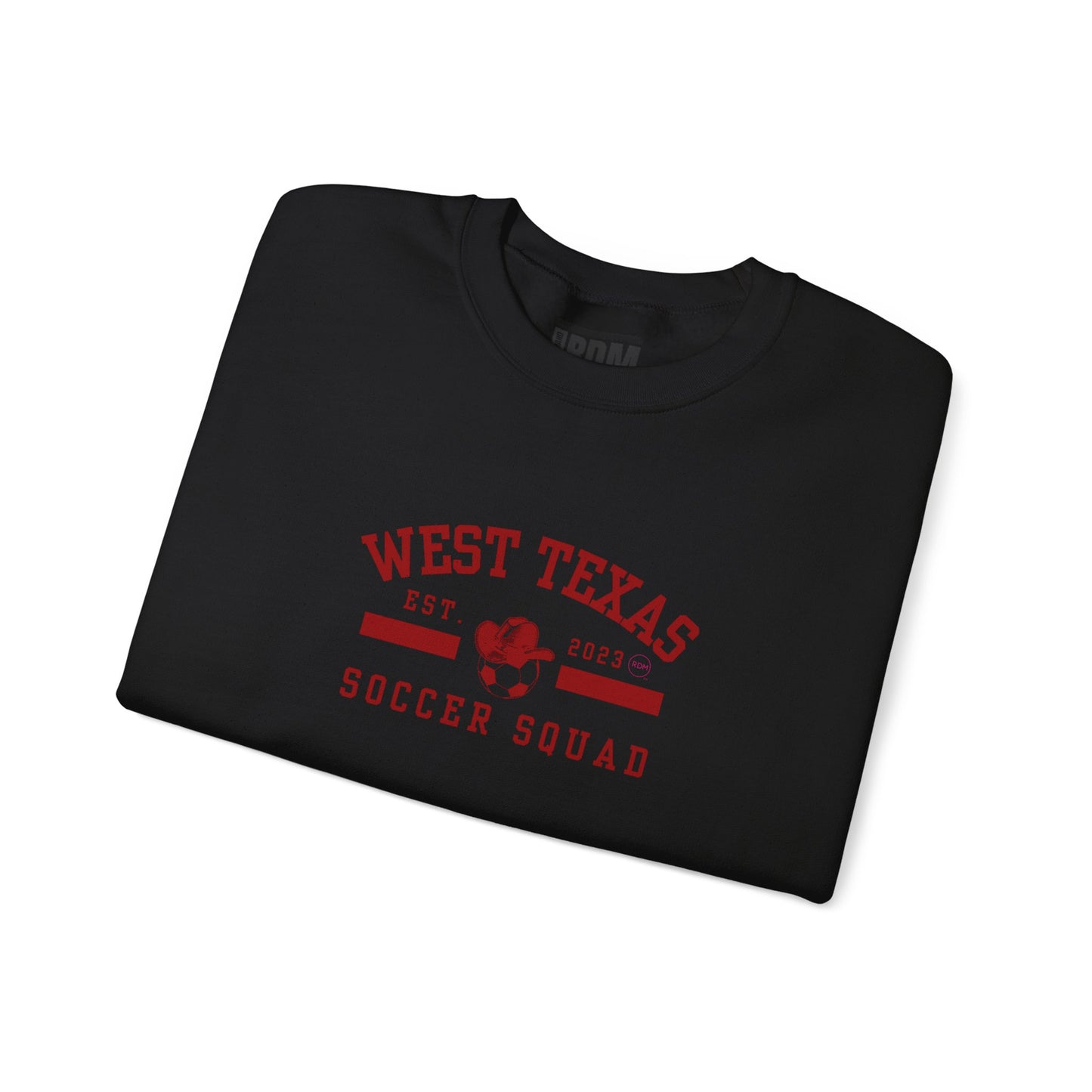 West Texas Soccer Squad Red Letters Unisex Heavy Blend™ Crewneck Sweatshirt
