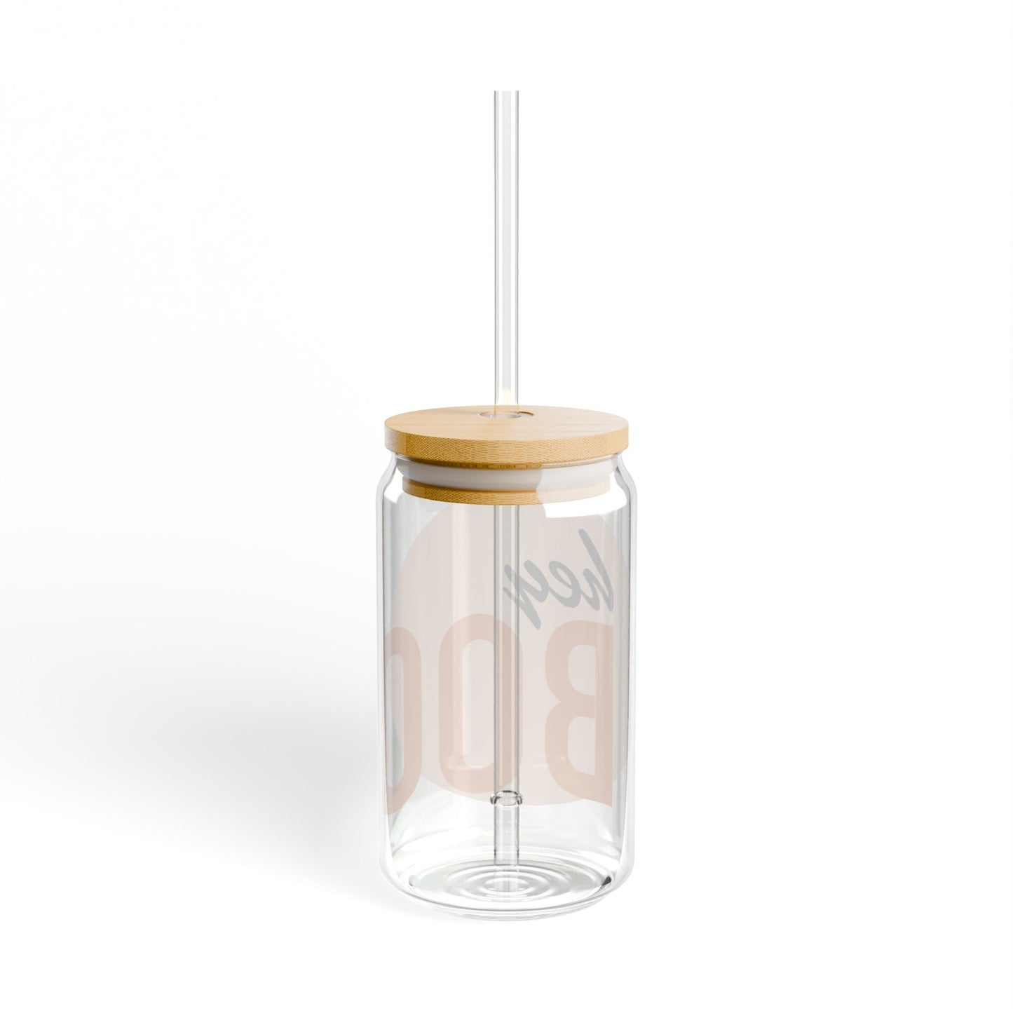 Halloween Sipper Glass Cup Cute Iced Coffee Glass Sipper Glass, 16oz  Hey Boo