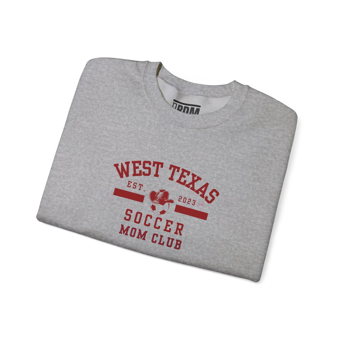 West Texas Soccer Mom Red Letters Unisex Heavy Blend™ Crewneck Sweatshirt