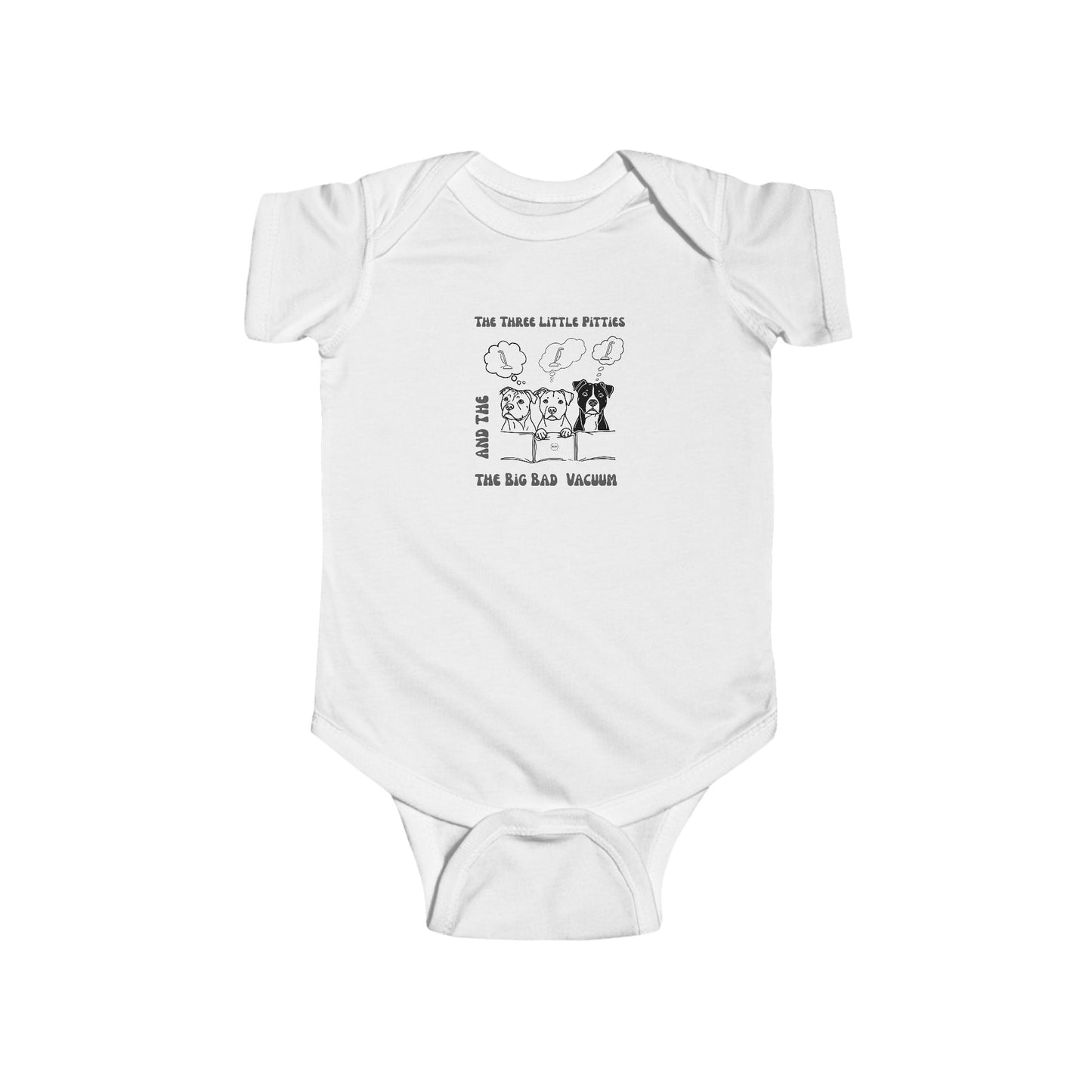 Infant Pitbull T-Shirt Adorable Dog Tee for Young Pitbull Lovers Fine Jersey Bodysuit