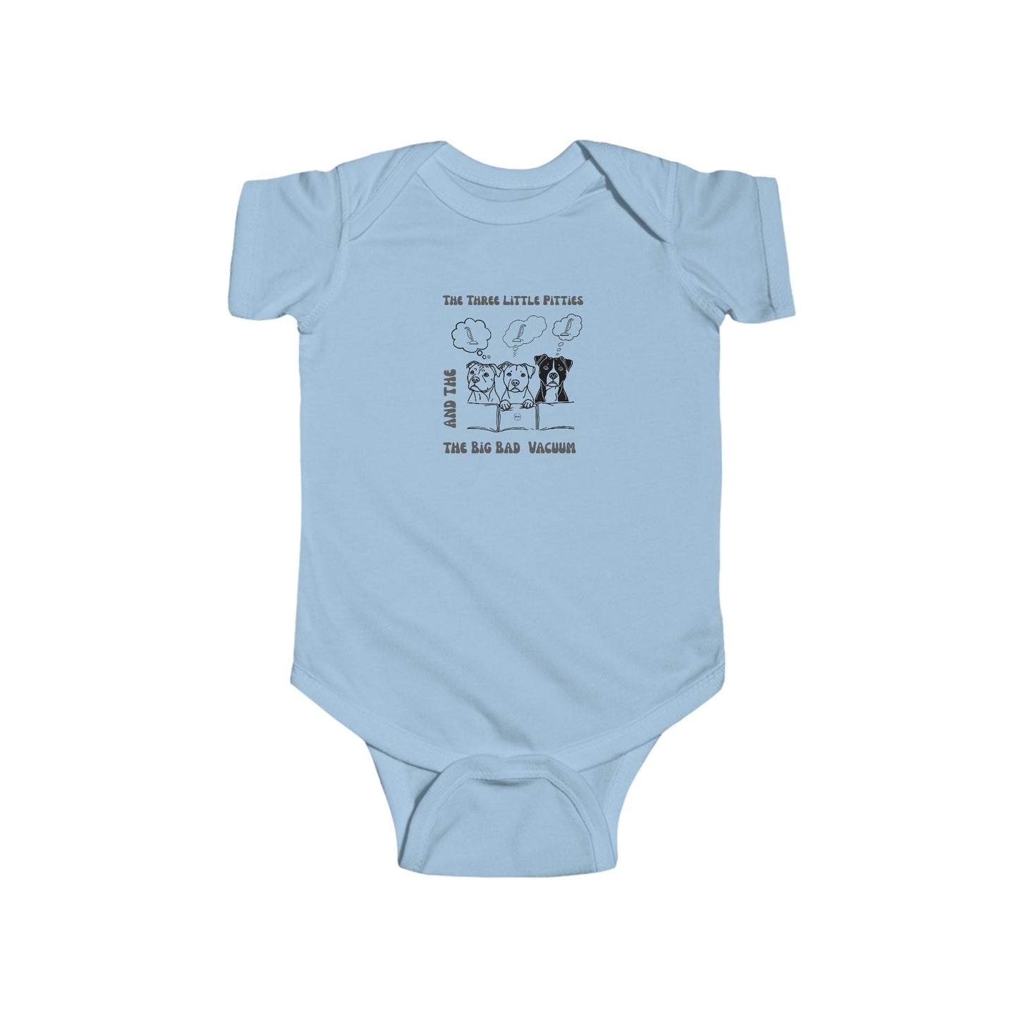Infant Pitbull T-Shirt Adorable Dog Tee for Young Pitbull Lovers Fine Jersey Bodysuit