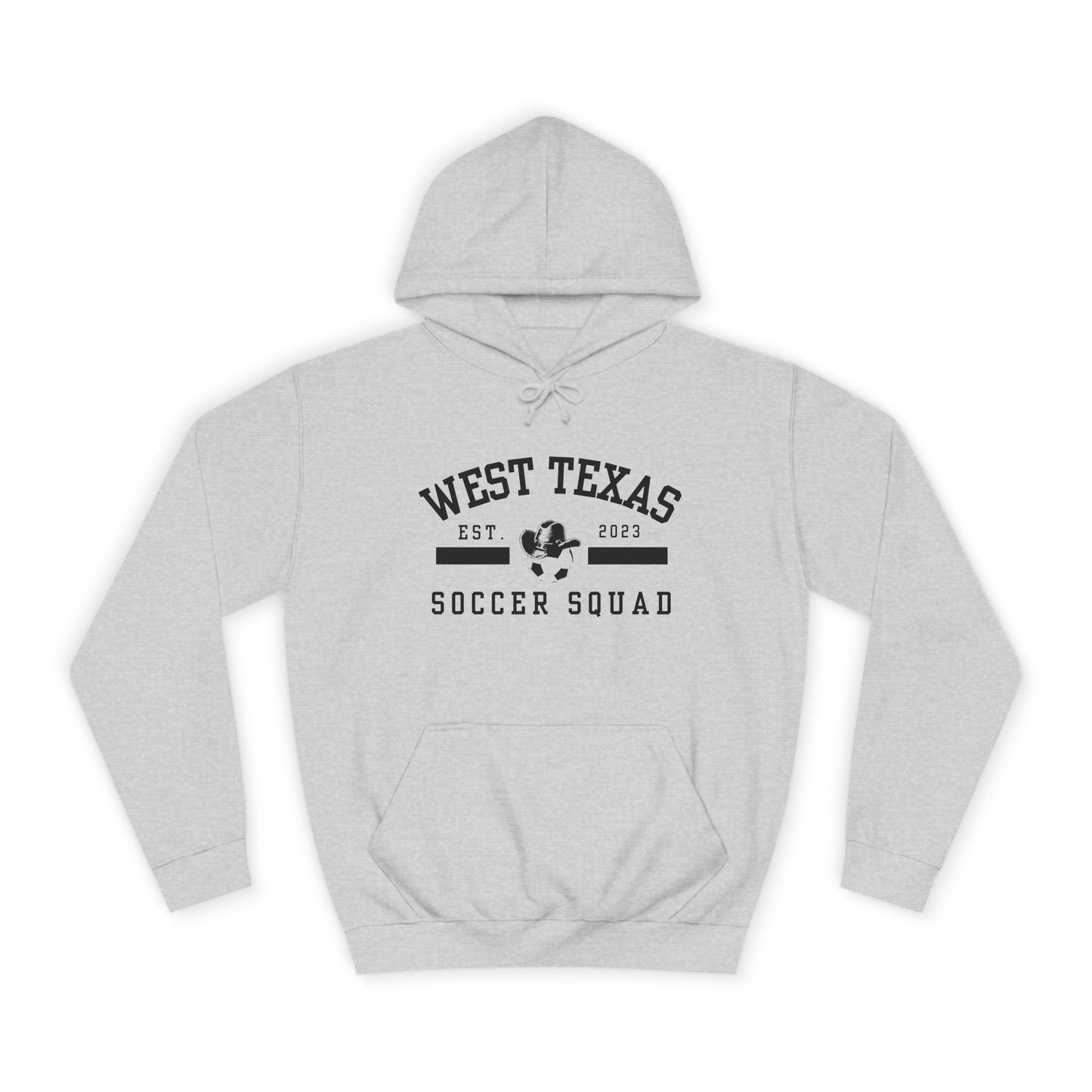 West Texas Soccer Mom Black Letters Unisex College Hoodie