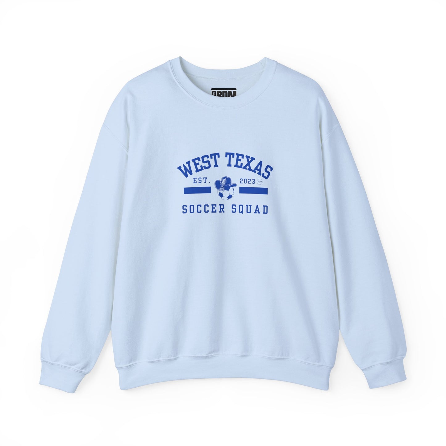 West Texas Soccer Squad Blue Letters Unisex Heavy Blend™ Crewneck Sweatshirt