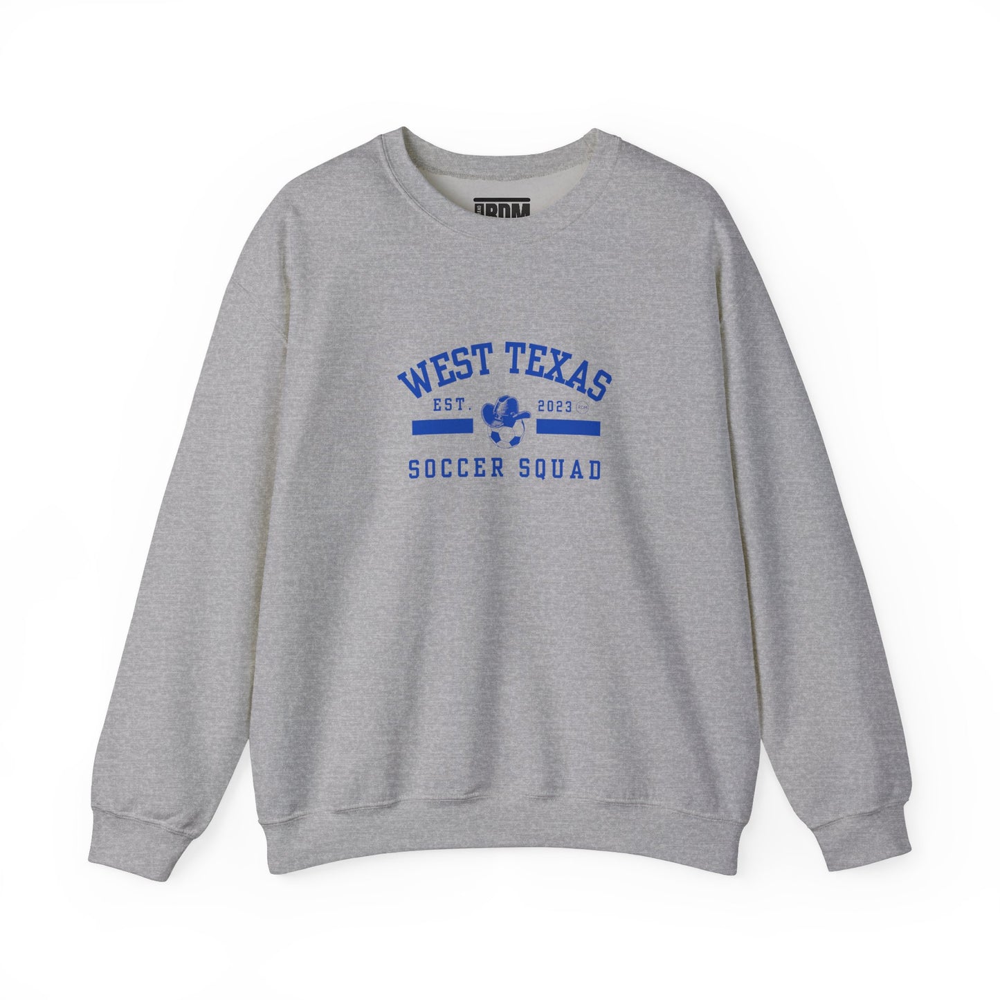 West Texas Soccer Squad Blue Letters Unisex Heavy Blend™ Crewneck Sweatshirt