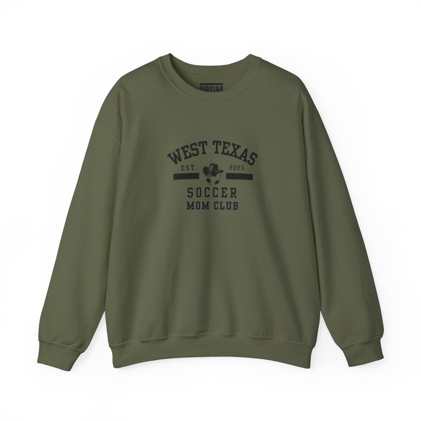 West Texas Soccer Mom Black Letters Unisex Heavy Blend™ Crewneck Sweatshirt