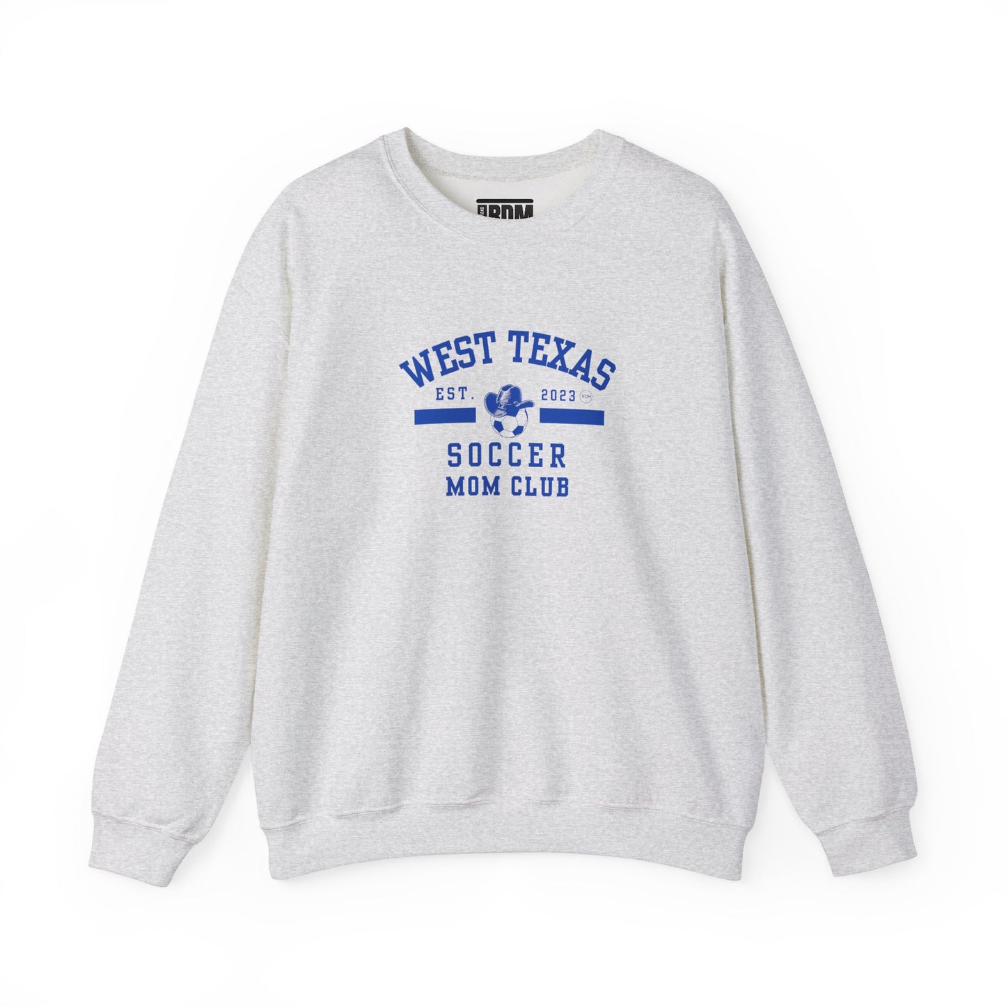 West Texas Soccer Mom Blue Letters Unisex Heavy Blend™ Crewneck Sweatshirt