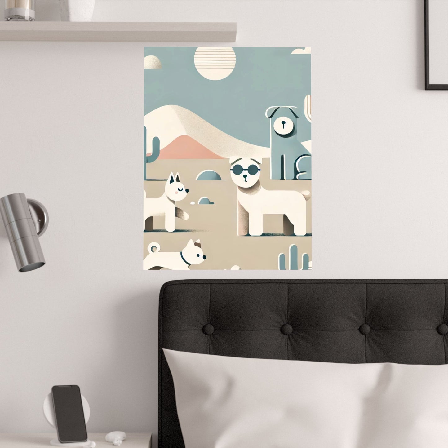 RDM Sandy Paws & Soft Skies Puppy Art Satin Posters (210gsm)
