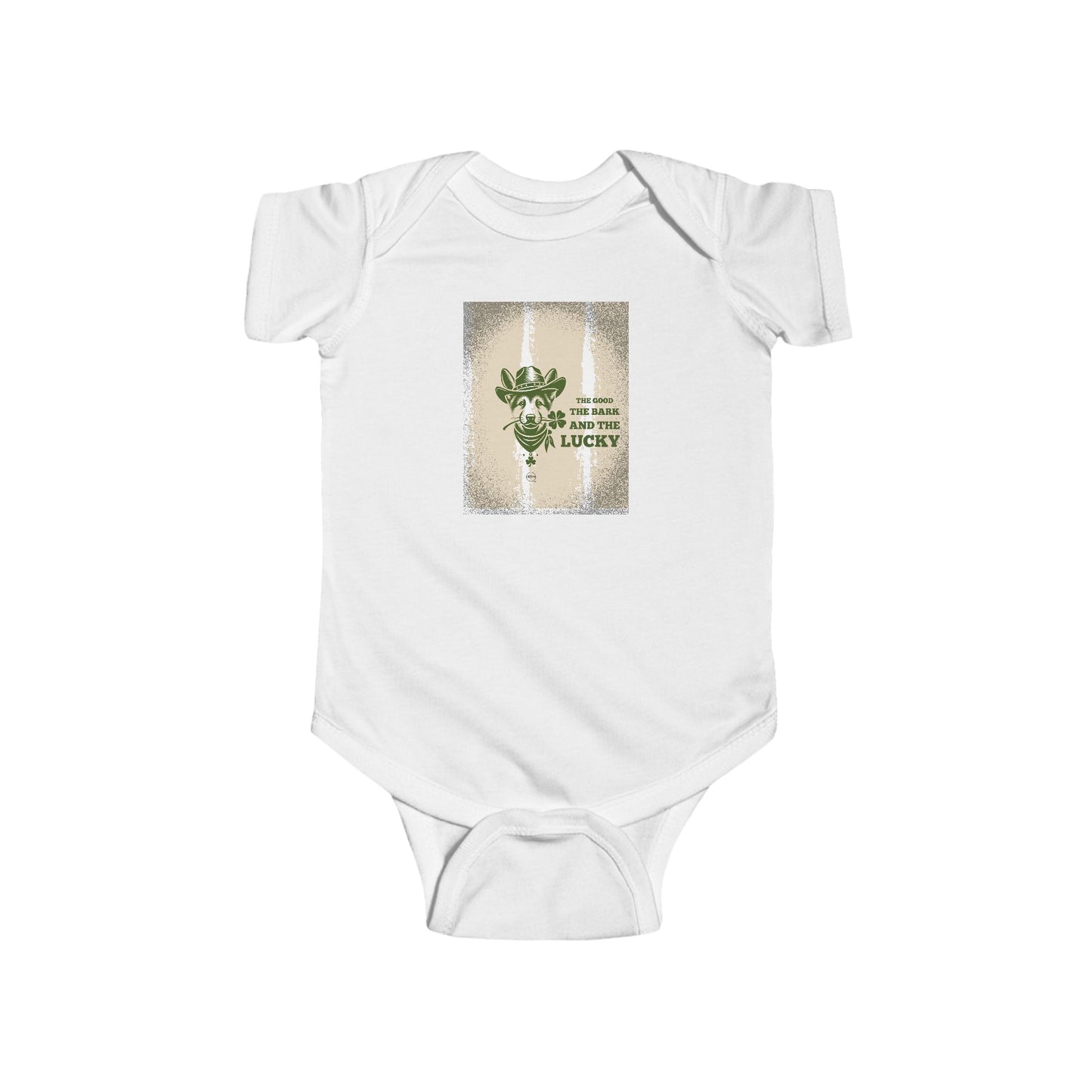 Infant Adorable Dog Onesie for Young Dog Lovers St Patrick's Day Fine Jersey Bodysuit