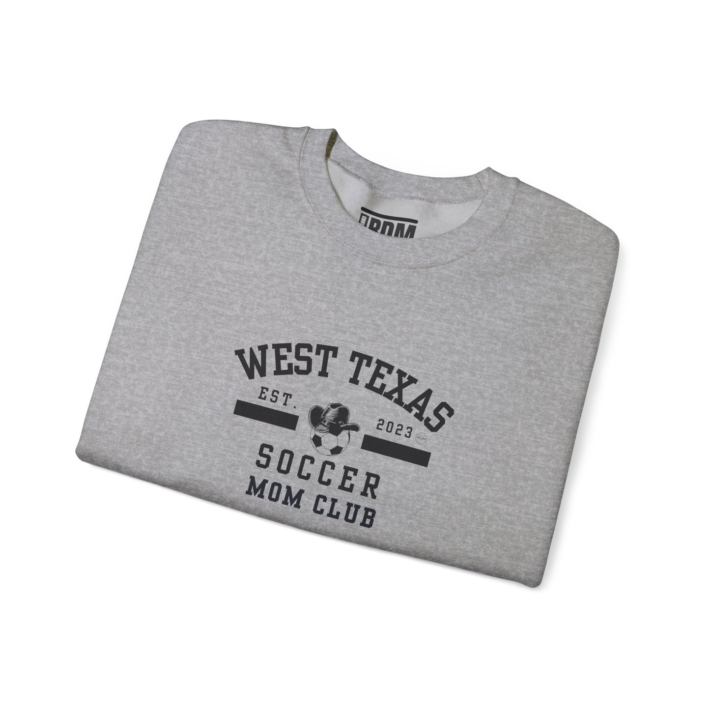 West Texas Soccer Mom Black Letters Unisex Heavy Blend™ Crewneck Sweatshirt