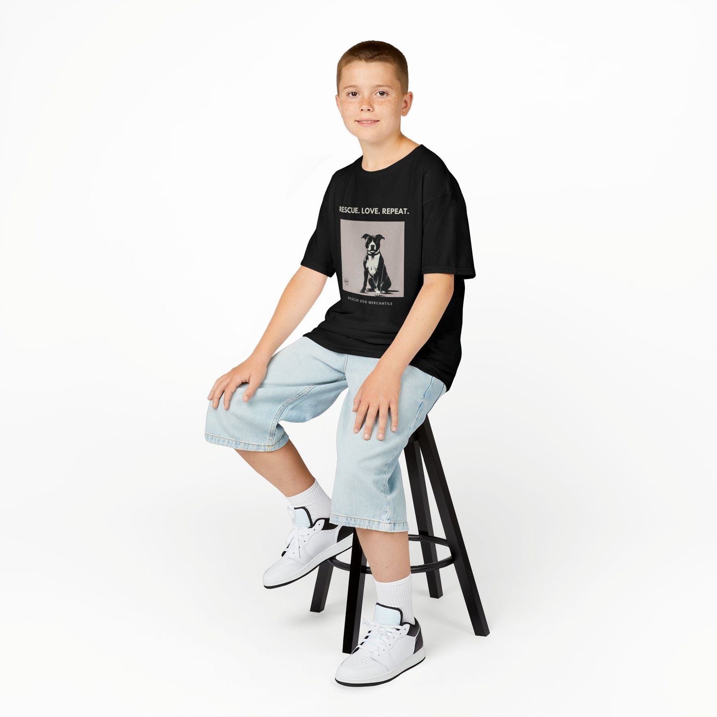 Dogs Make Life Better Kids Heavy Cotton™ Tee Dog Family