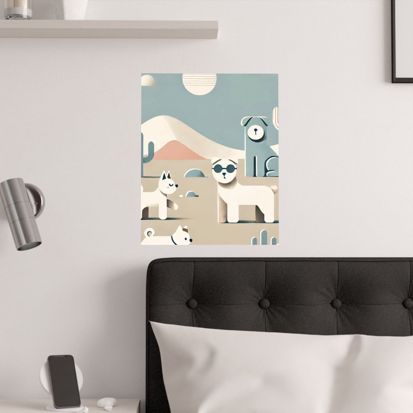 RDM Sandy Paws & Soft Skies Puppy Art Satin Posters (210gsm)