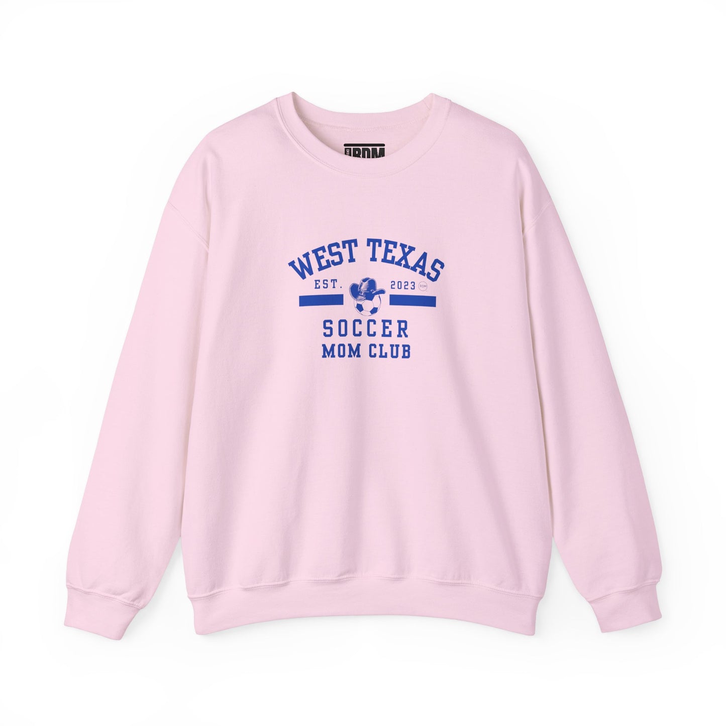 West Texas Soccer Mom Blue Letters Unisex Heavy Blend™ Crewneck Sweatshirt