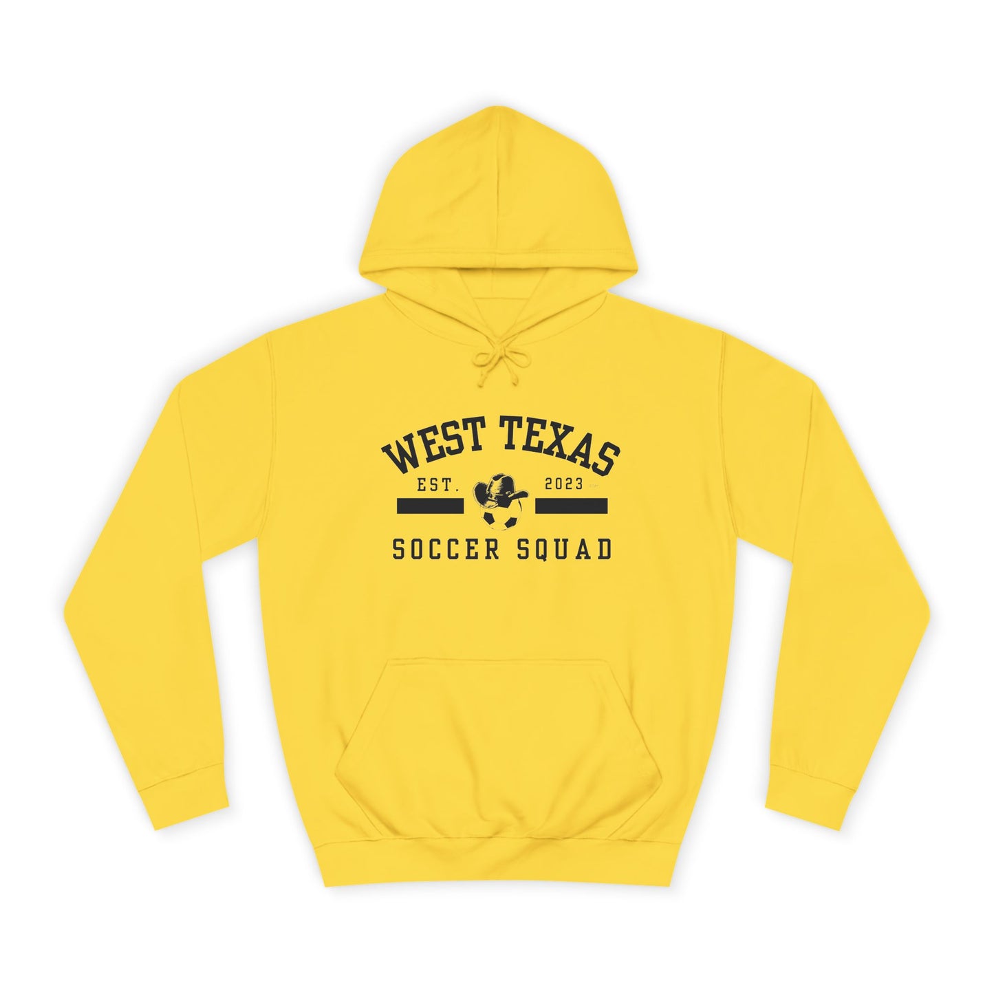 West Texas Soccer Mom Black Letters Unisex College Hoodie