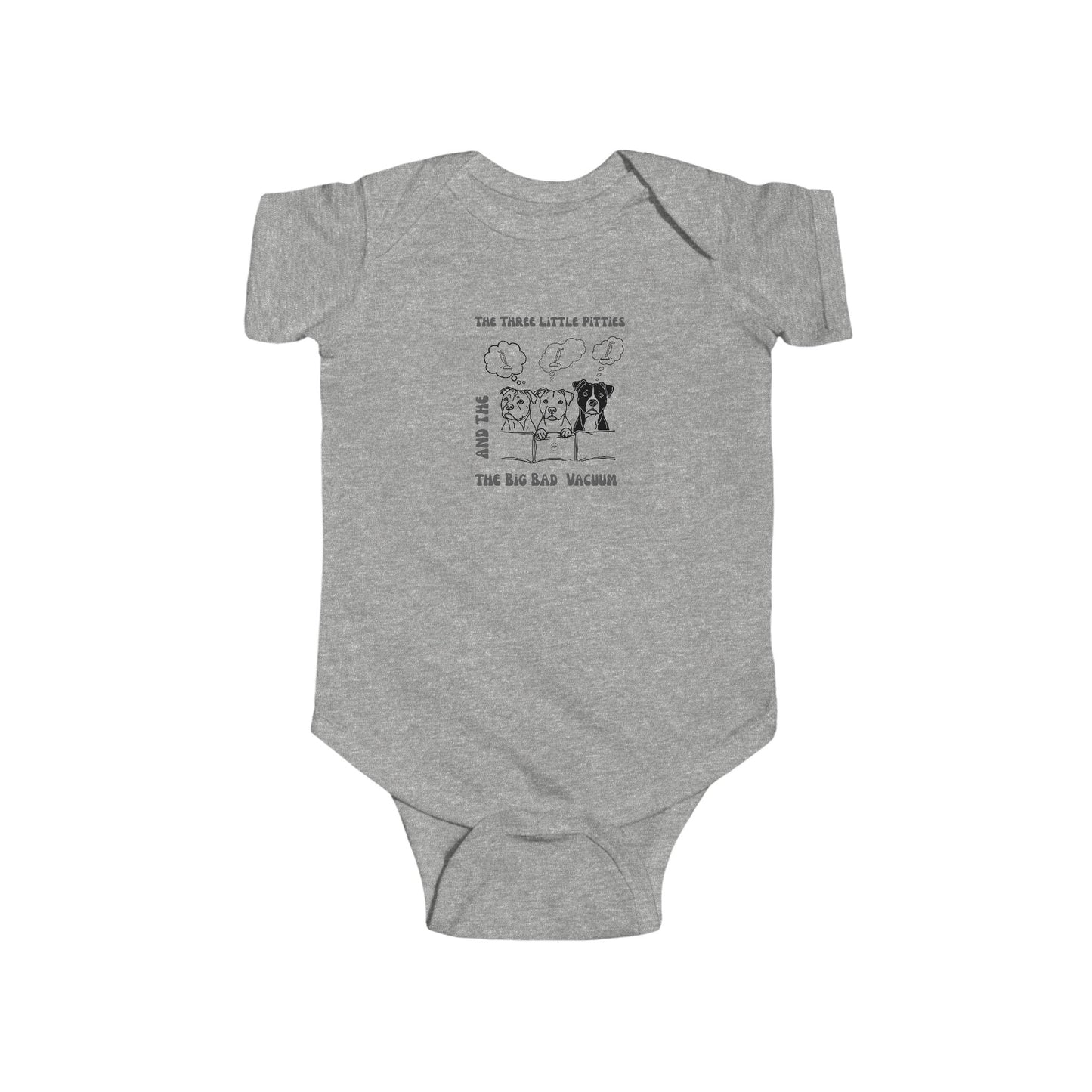 Infant Pitbull T-Shirt Adorable Dog Tee for Young Pitbull Lovers Fine Jersey Bodysuit