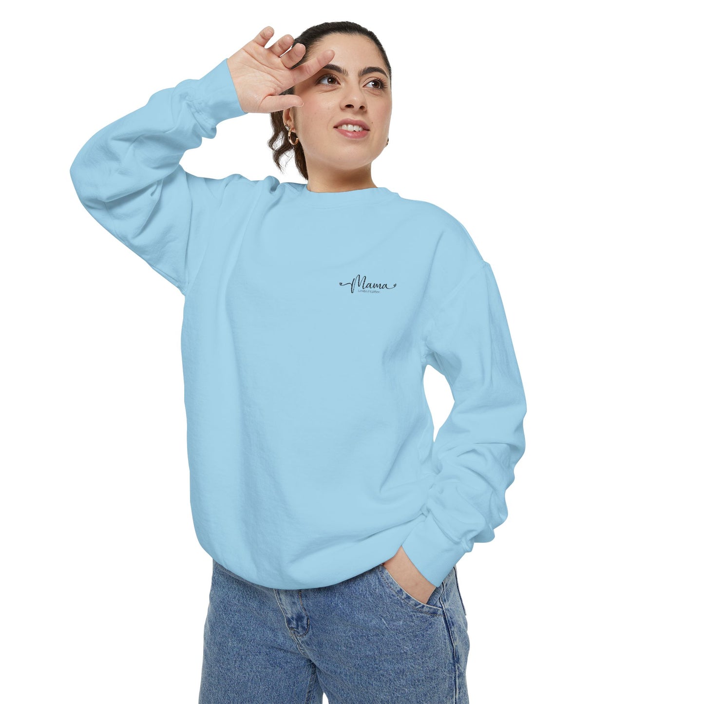 Mother’s Day Sweatshirt Cozy Gift for Mom Unisex Garment-Dyed