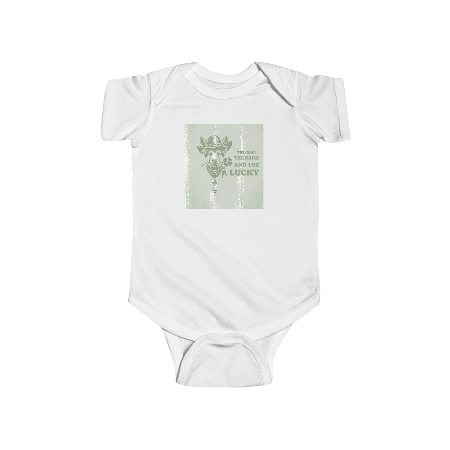 Infant Adorable Dog Onesie for Young Dog Lovers St Patrick's Day Fine Jersey Bodysuit