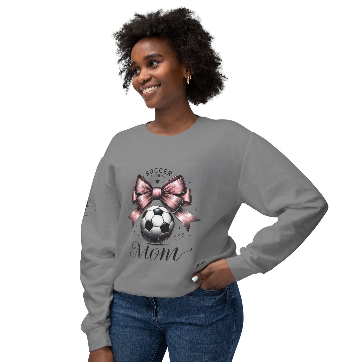 Soccer Mom Unisex Lightweight Crewneck Sweatshirt, Soccer shirt