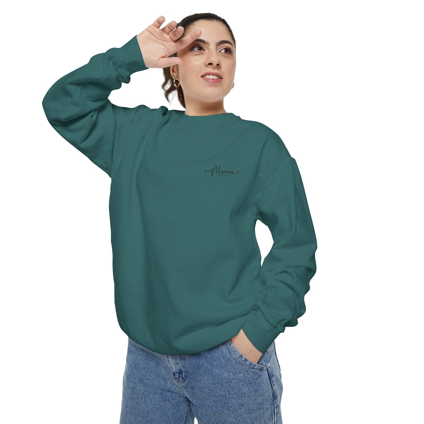 Mother’s Day Sweatshirt Cozy Gift for Mom Unisex Garment-Dyed