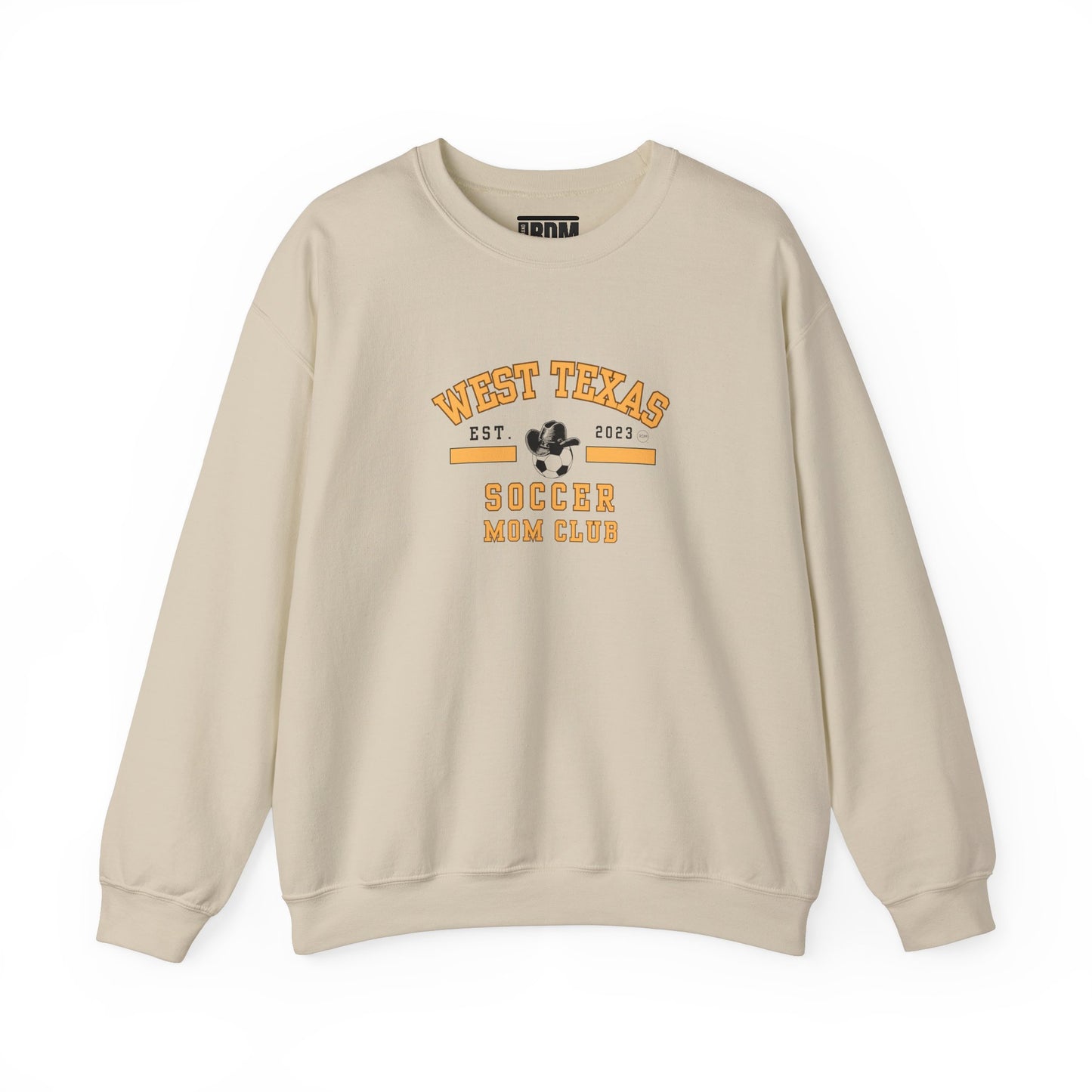West Texas Soccer Mom Yellow Letters Unisex Heavy Blend™ Crewneck Sweatshirt