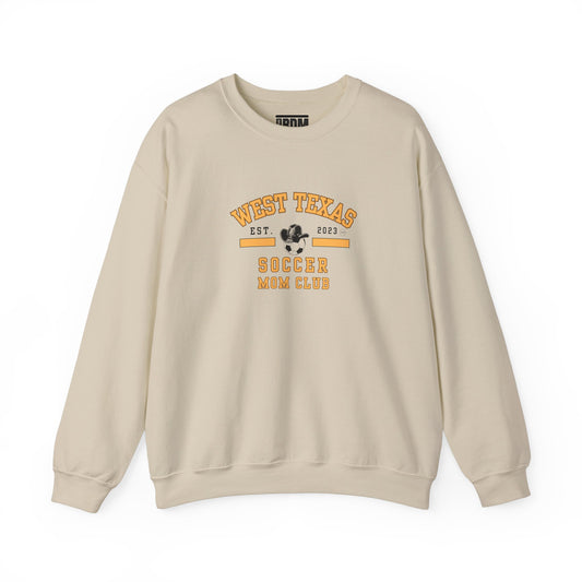West Texas Soccer Mom Yellow Letters Unisex Heavy Blend™ Crewneck Sweatshirt