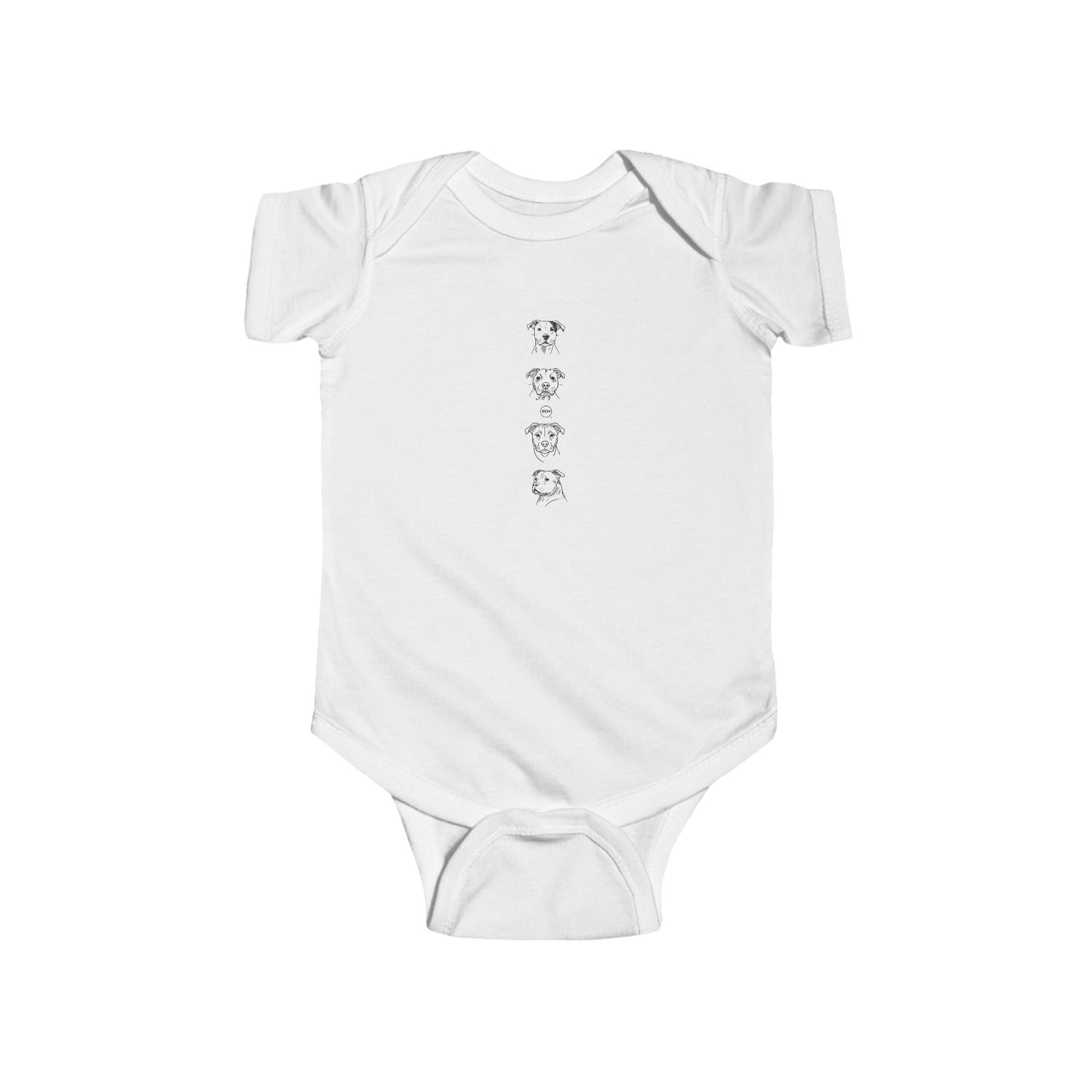Infant Pitbull T-Shirt Adorable Dog Tee for Young Pitbull Lovers Fine Jersey Bodysuit