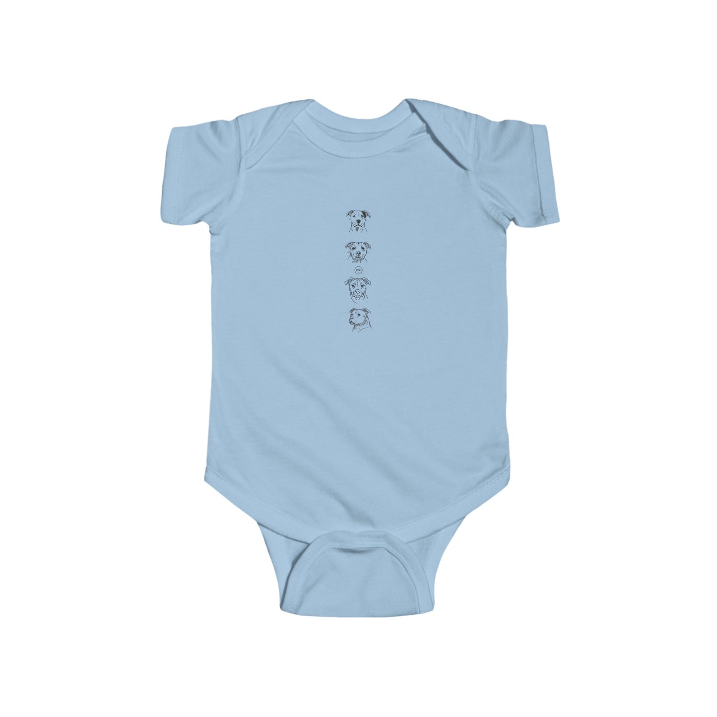 Infant Pitbull T-Shirt Adorable Dog Tee for Young Pitbull Lovers Fine Jersey Bodysuit