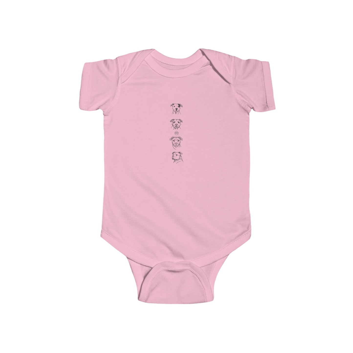 Infant Pitbull T-Shirt Adorable Dog Tee for Young Pitbull Lovers Fine Jersey Bodysuit