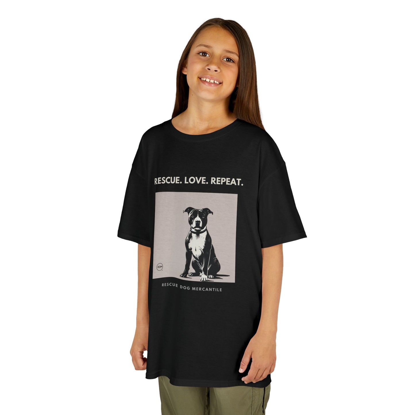 Dogs Make Life Better Kids Heavy Cotton™ Tee Dog Family