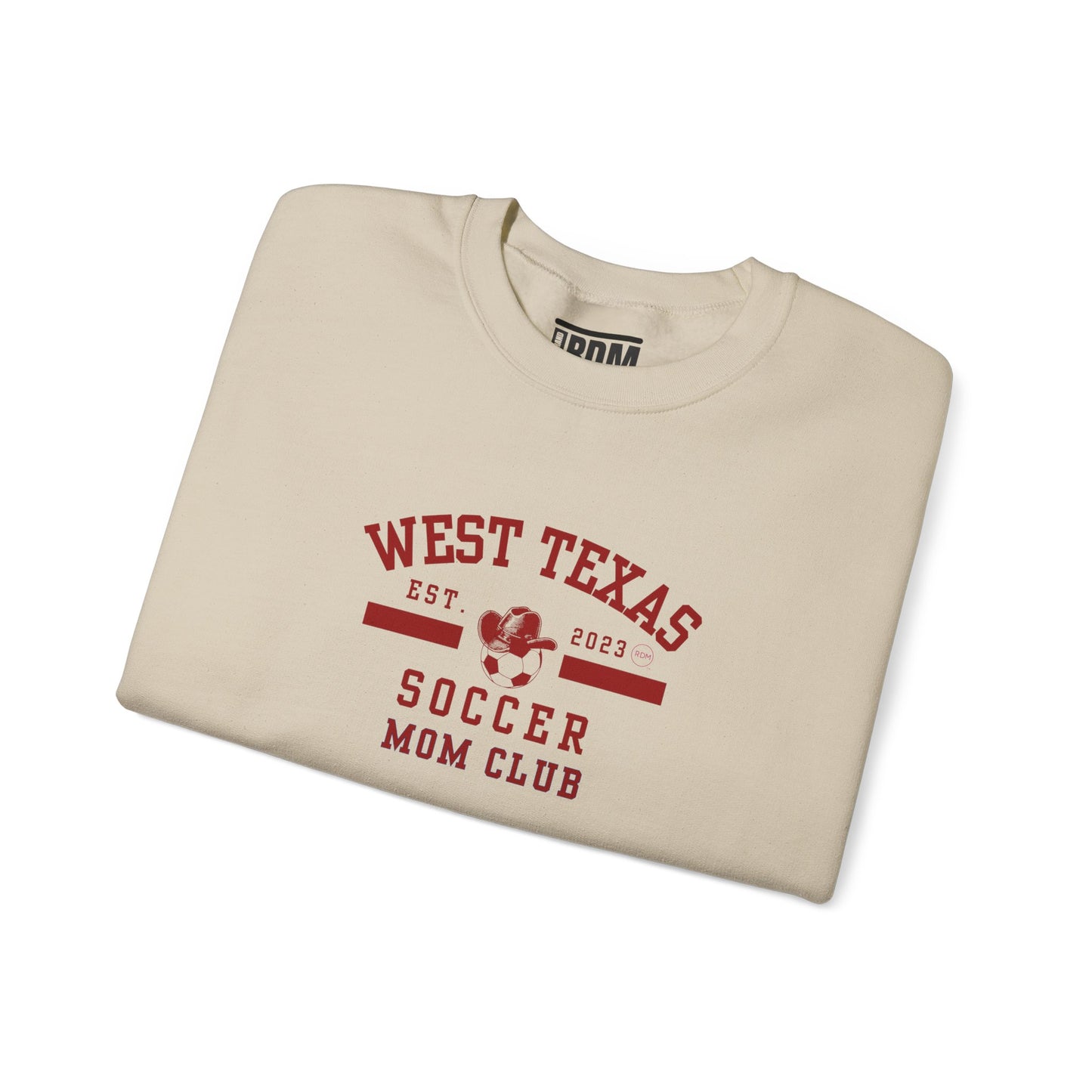 West Texas Soccer Mom Red Letters Unisex Heavy Blend™ Crewneck Sweatshirt