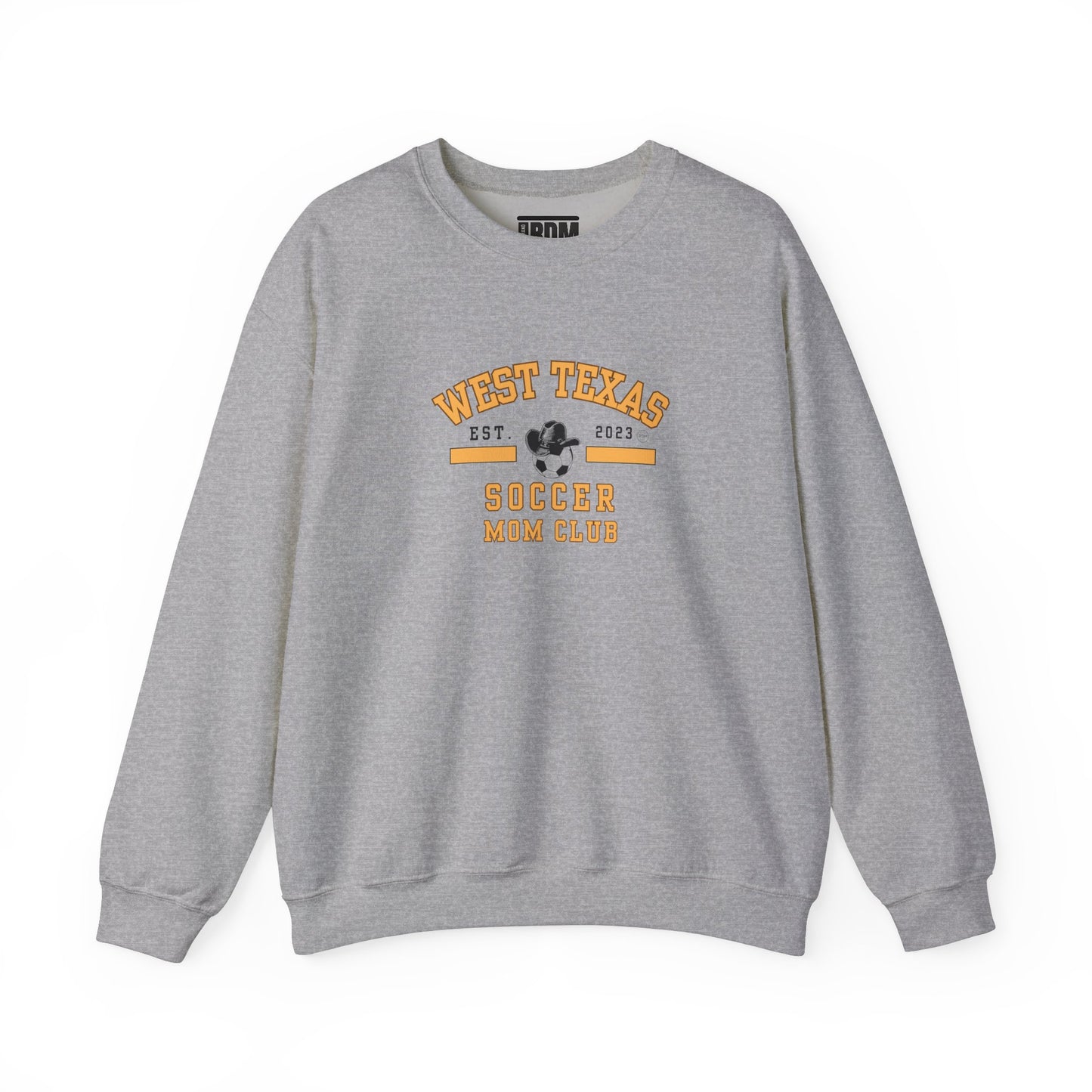 West Texas Soccer Mom Yellow Letters Unisex Heavy Blend™ Crewneck Sweatshirt