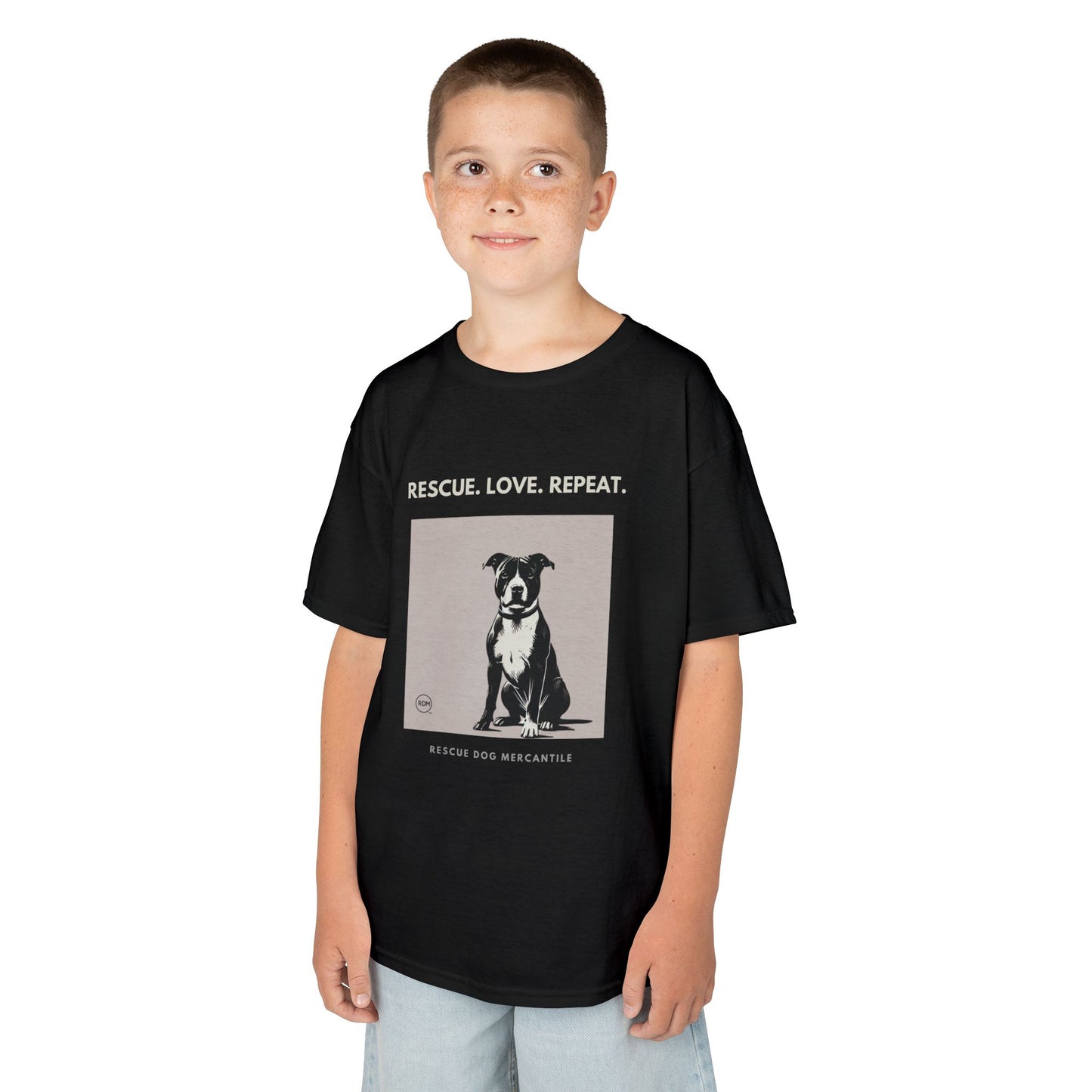 Dogs Make Life Better Kids Heavy Cotton™ Tee Dog Family
