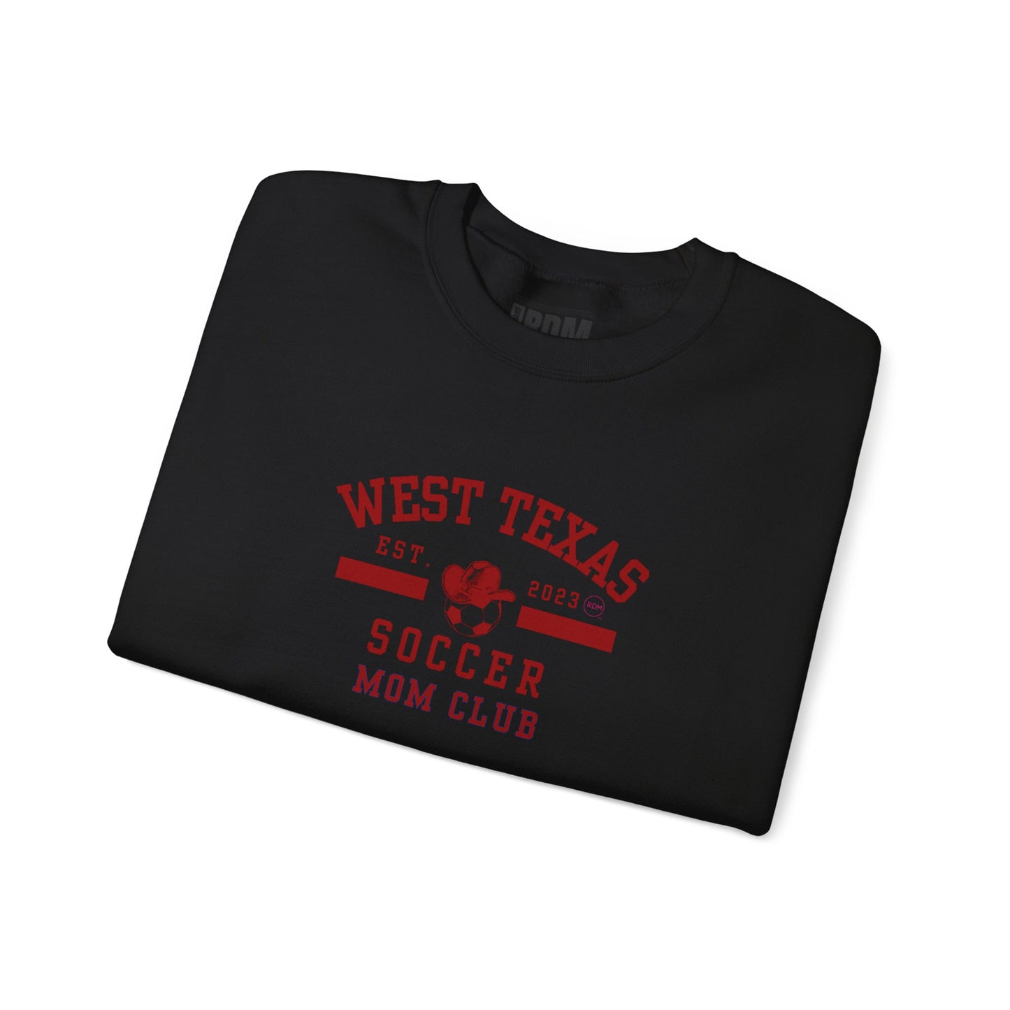 West Texas Soccer Mom Red Letters Unisex Heavy Blend™ Crewneck Sweatshirt