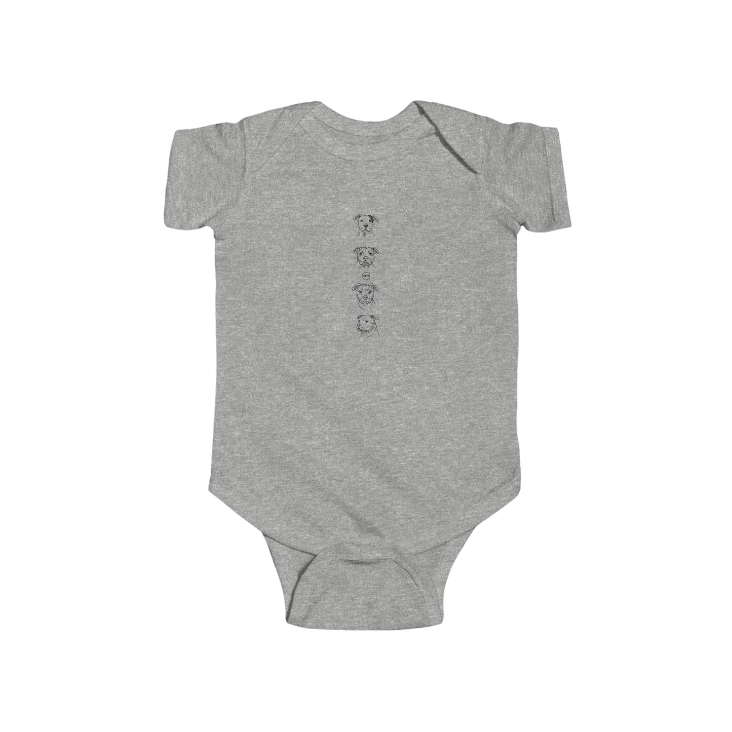 Infant Pitbull T-Shirt Adorable Dog Tee for Young Pitbull Lovers Fine Jersey Bodysuit