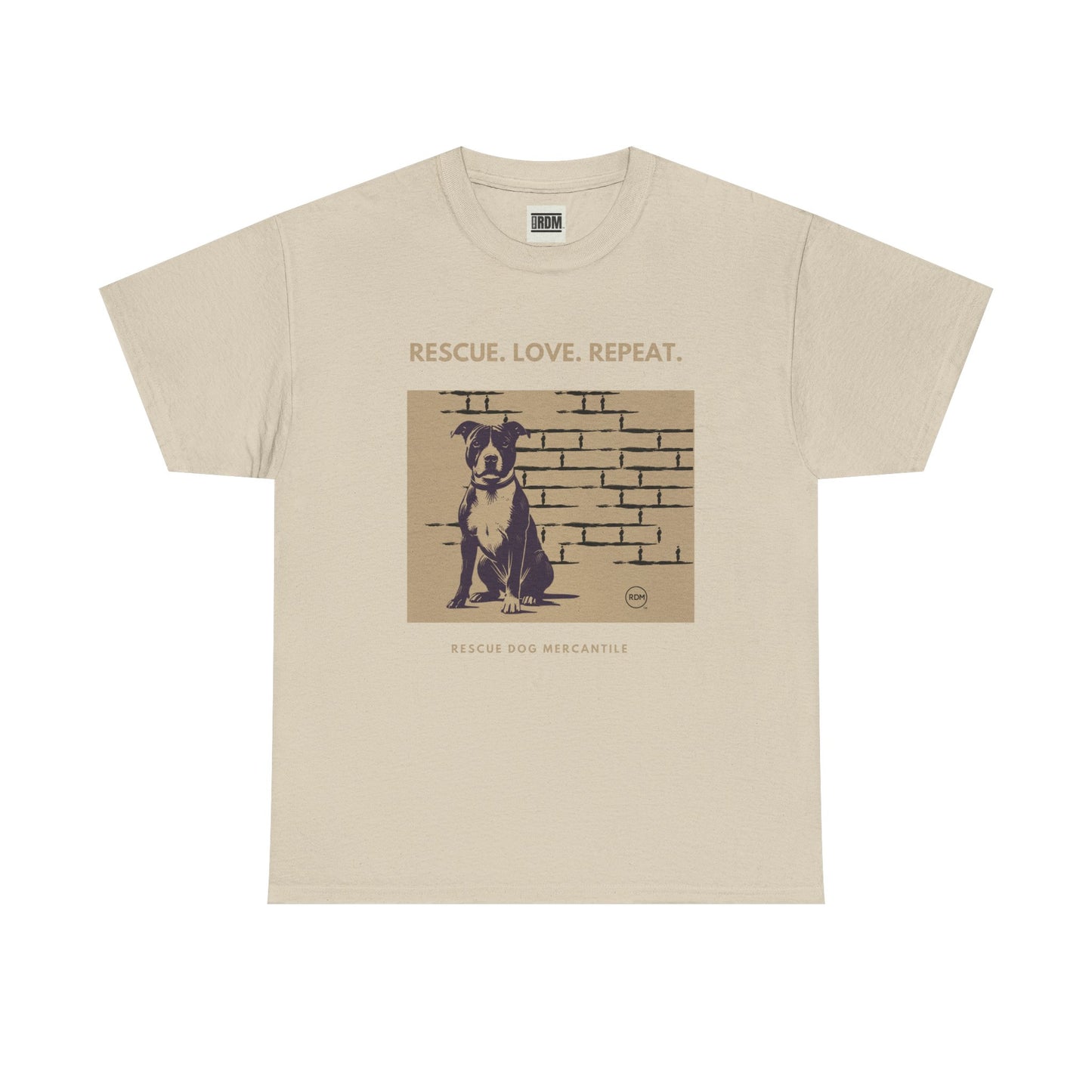 Life is Better with a Dog Unisex Heavy Cotton Tee Rescue Dog