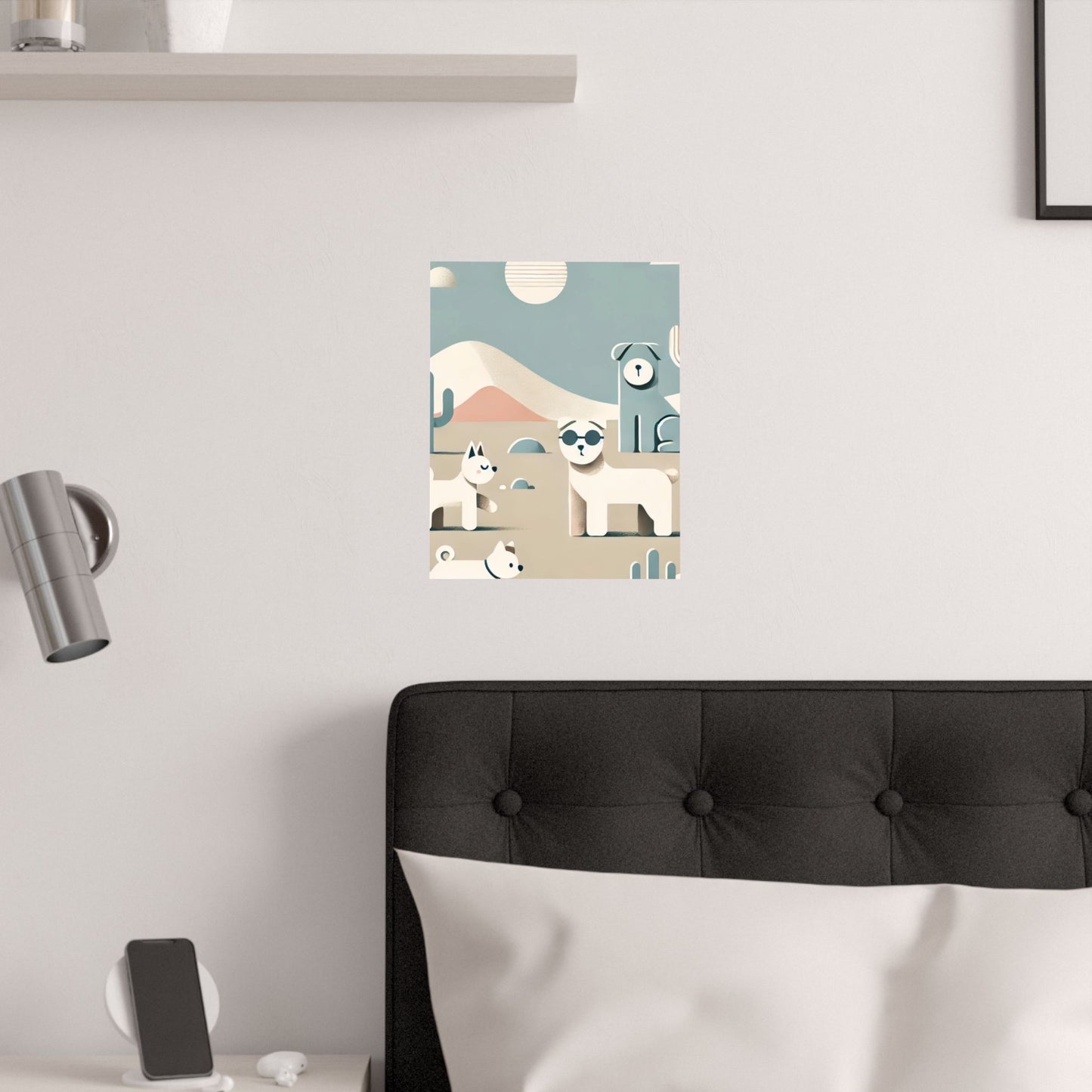RDM Sandy Paws & Soft Skies Puppy Art Satin Posters (210gsm)