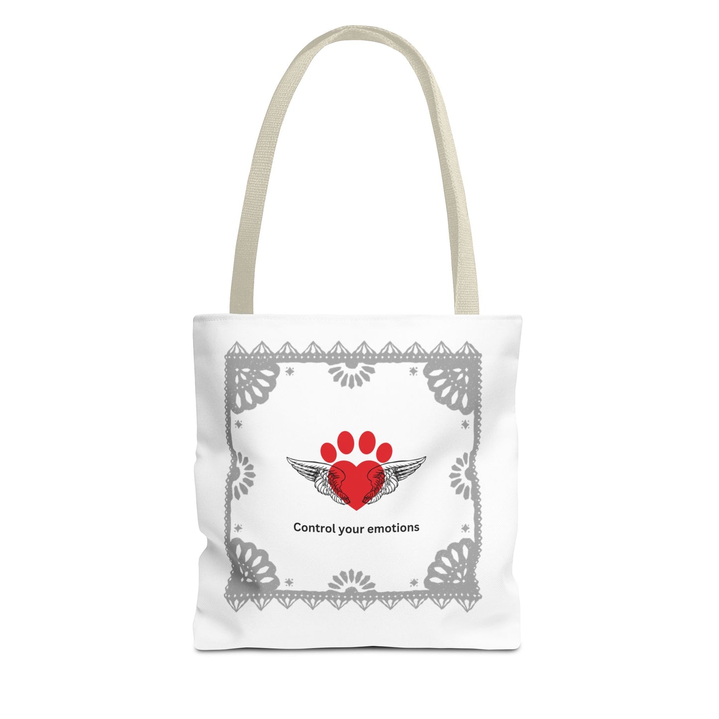 Daily Affirmations Tote Bag for dog lovers "Control your emotions"