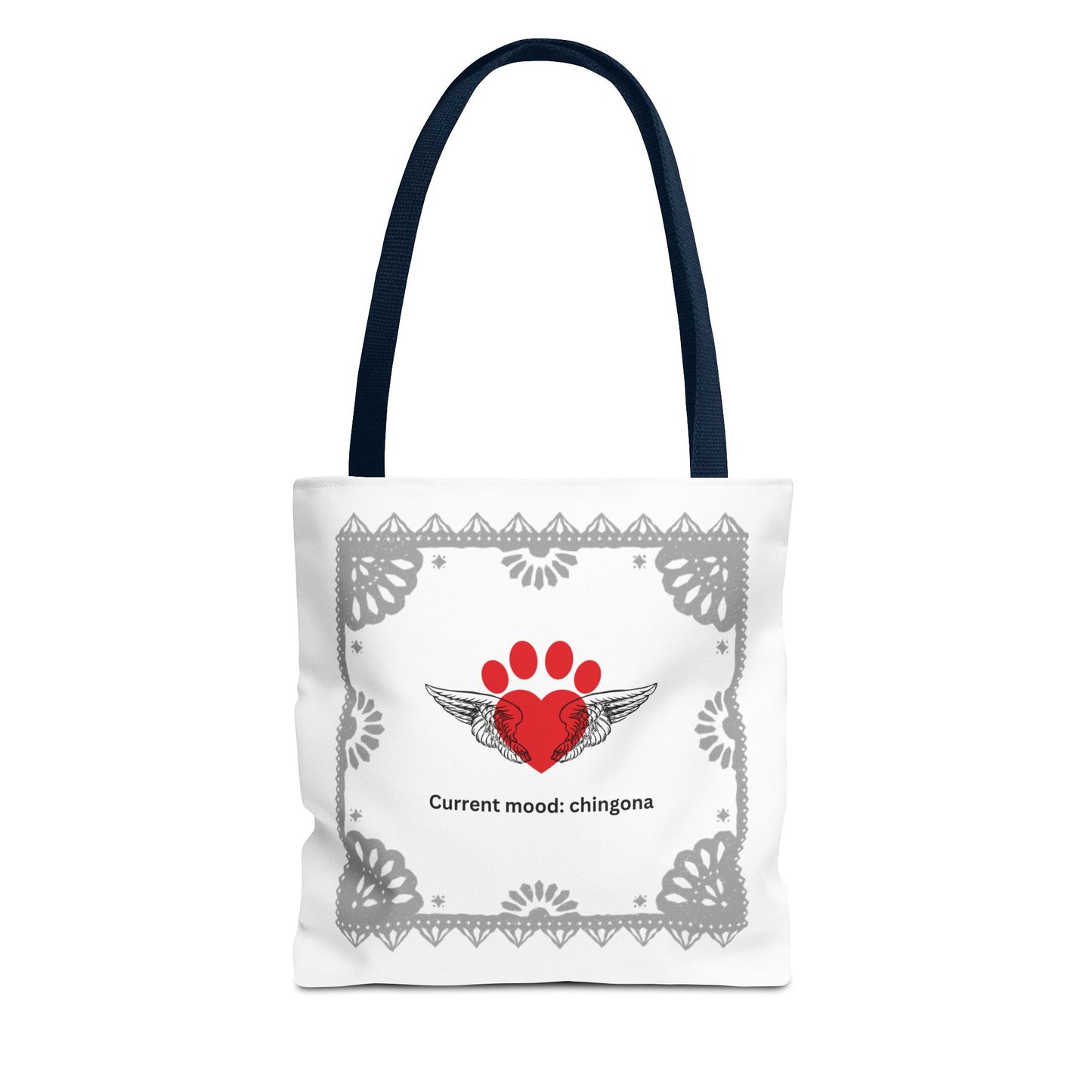 Daily Affirmations Tote Bag for dog lovers "Current mood chingona," Dog Parent, Self-Love, Positive