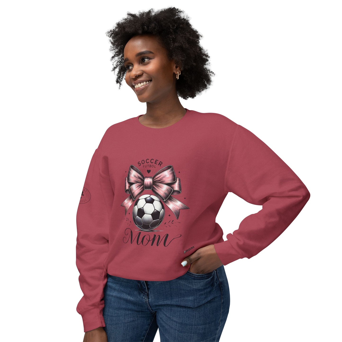 Soccer Mom Unisex Lightweight Crewneck Sweatshirt, Soccer shirt