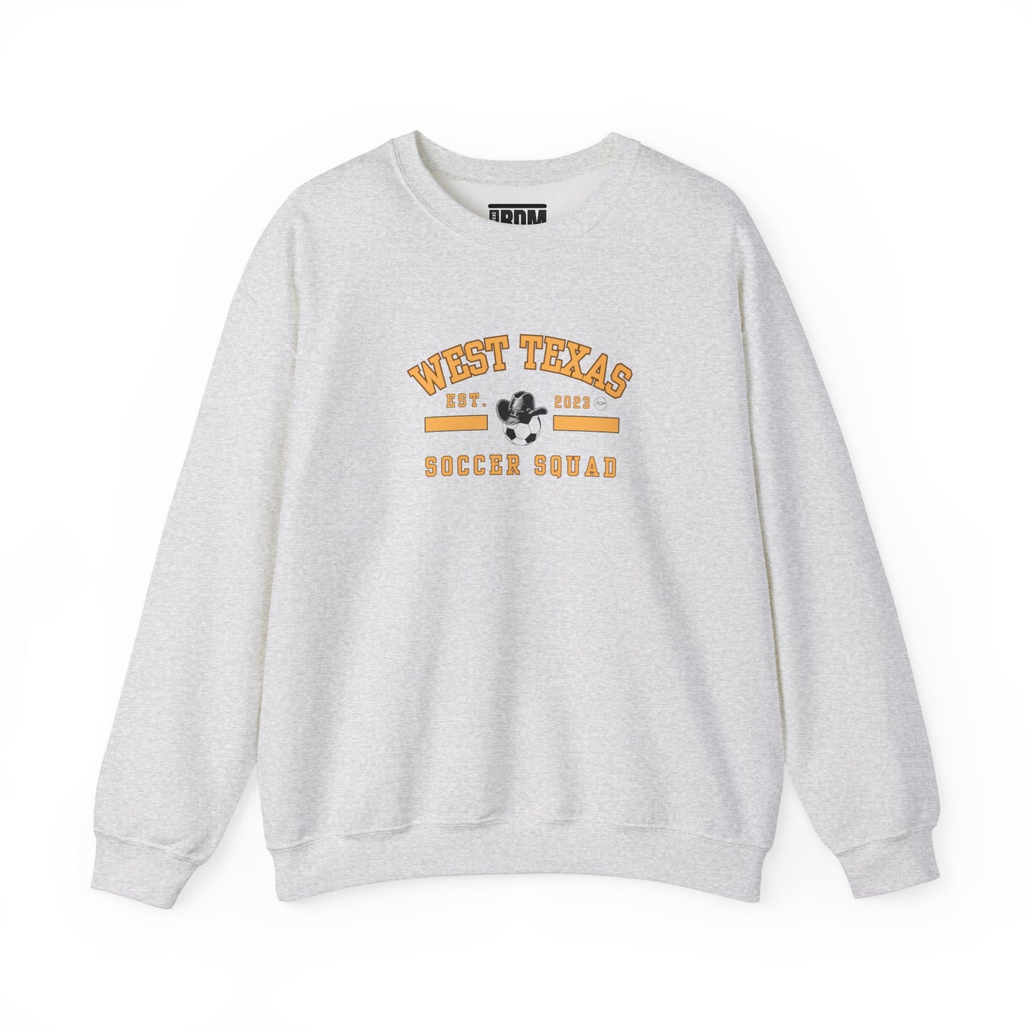 West Texas Soccer Squad Yellow Letters Unisex Heavy Blend™ Crewneck Sweatshirt