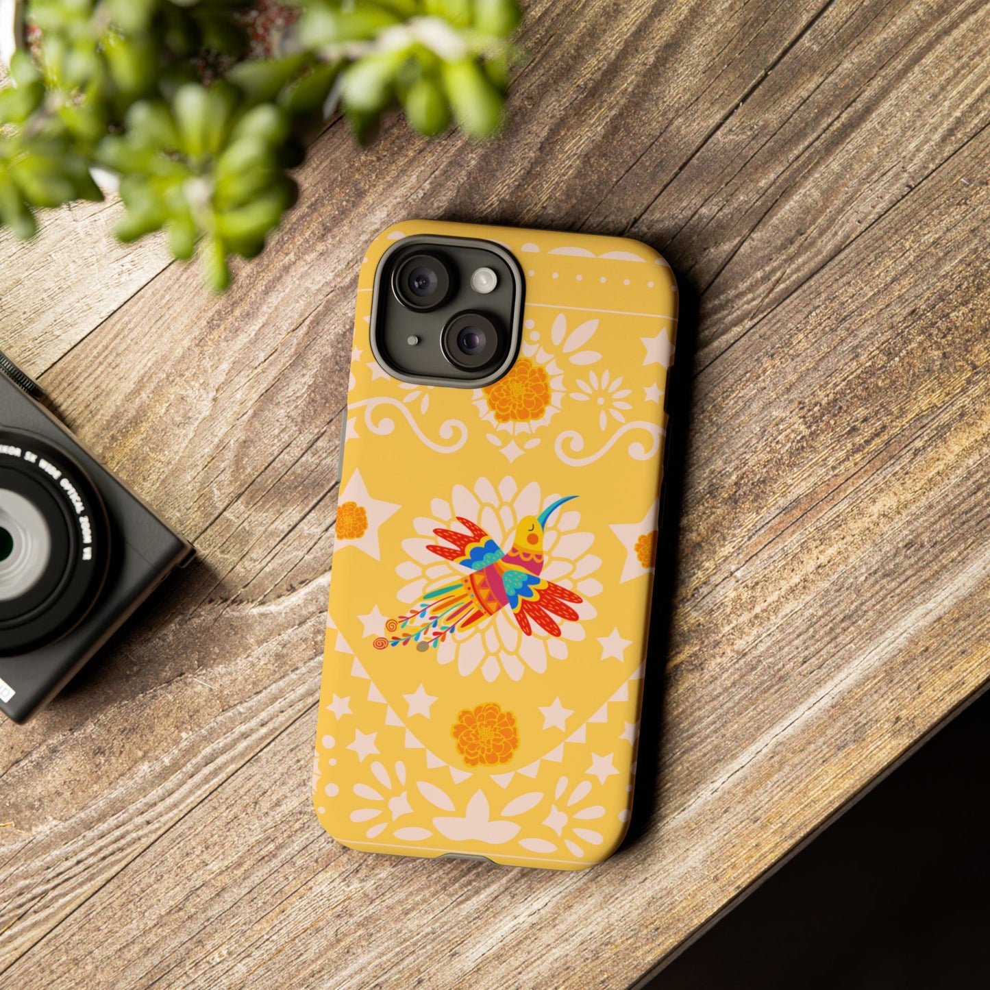 Day of the Dead Alebrije phone case, durable protection, Día de los Muertos enthusiasts,  Mexican folklore, sugar skulls, and alebrije creatures, Tough Cases