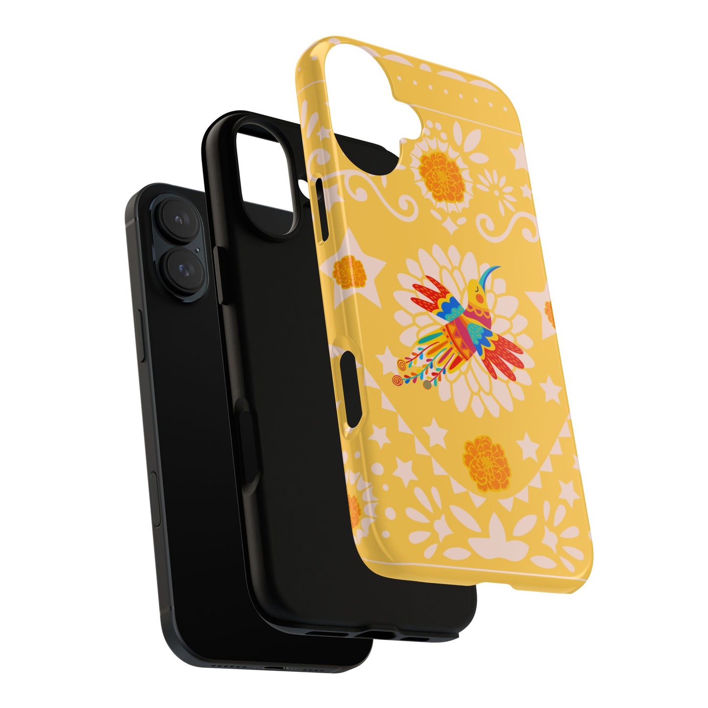 Day of the Dead Alebrije phone case, durable protection, Día de los Muertos enthusiasts,  Mexican folklore, sugar skulls, and alebrije creatures, Tough Cases