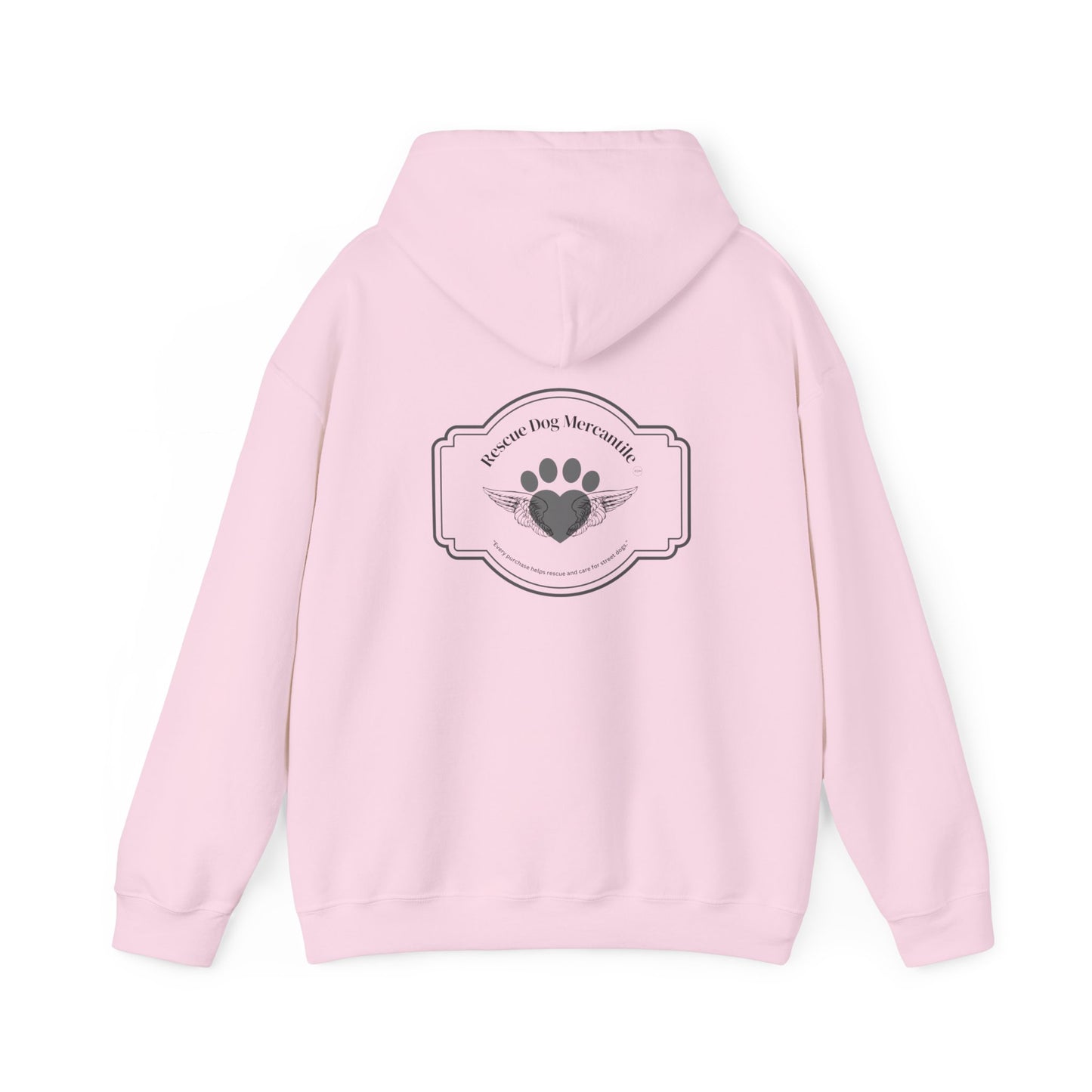 RDM Paw heart with wings Hooded Sweatshirt, Dogs in Heaven, Rescue Dogs, Dog Paw, Puppy Paw, Dog Parent