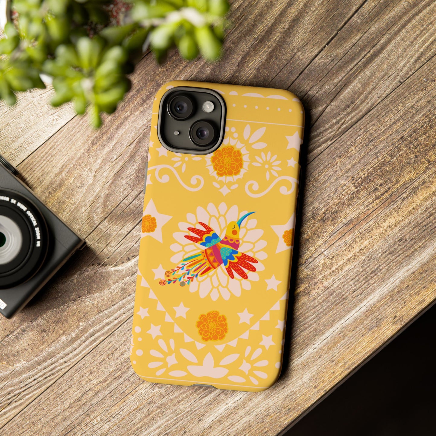 Day of the Dead Alebrije phone case, durable protection, Día de los Muertos enthusiasts,  Mexican folklore, sugar skulls, and alebrije creatures, Tough Cases