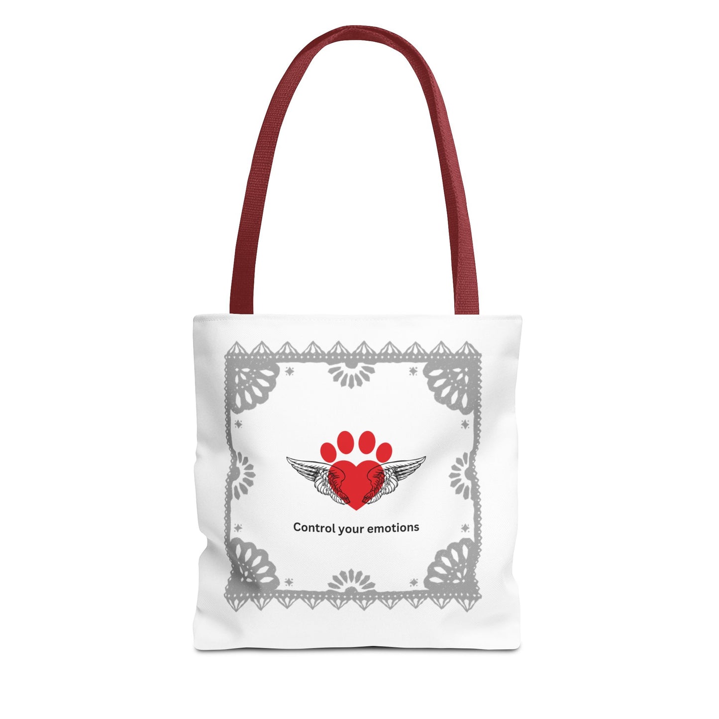 Daily Affirmations Tote Bag for dog lovers "Control your emotions"