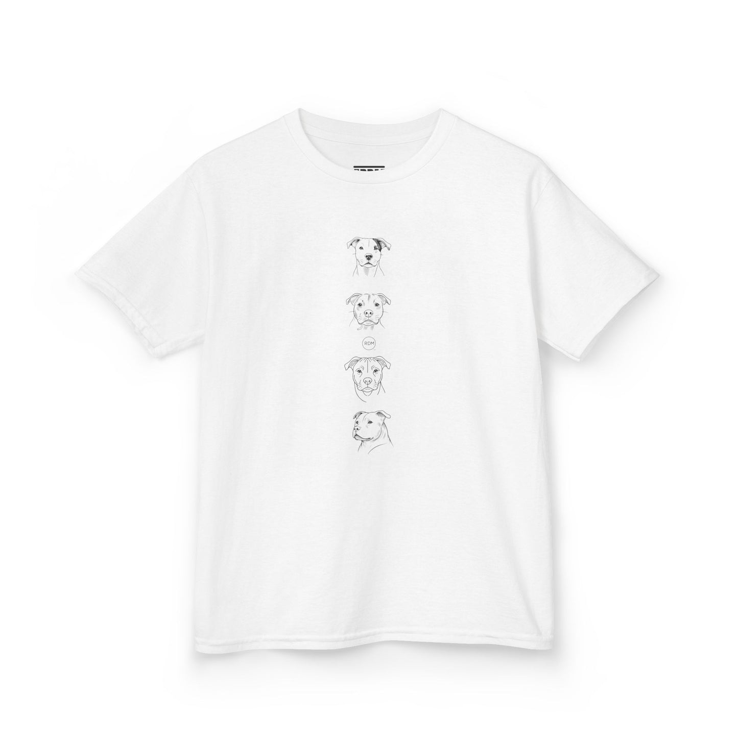 Kids Pitbull Heavy Cotton T-Shirt – Adorable Dog Tee for Young Pitbull Lovers
