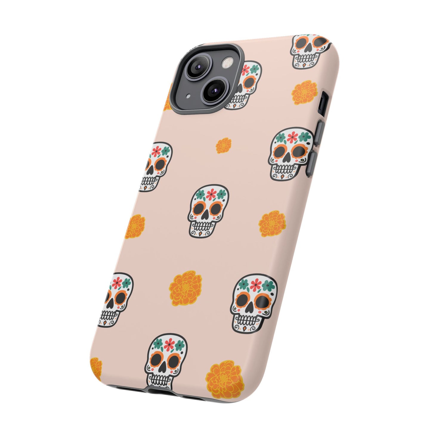 Day of the Dead Alebrije phone case, durable protection, Día de los Muertos enthusiasts,  Mexican folklore, sugar skulls, and alebrije creatures, Tough Cases