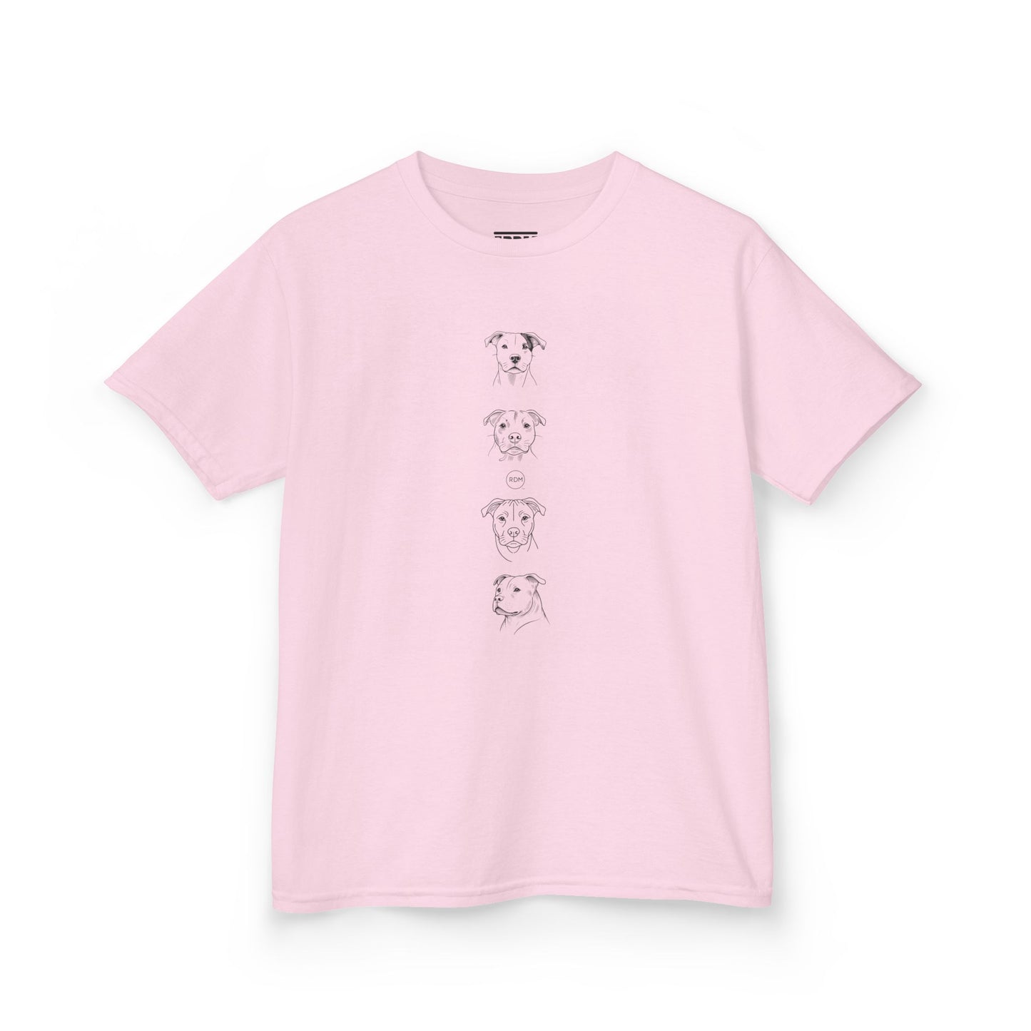 Kids Pitbull Heavy Cotton T-Shirt – Adorable Dog Tee for Young Pitbull Lovers