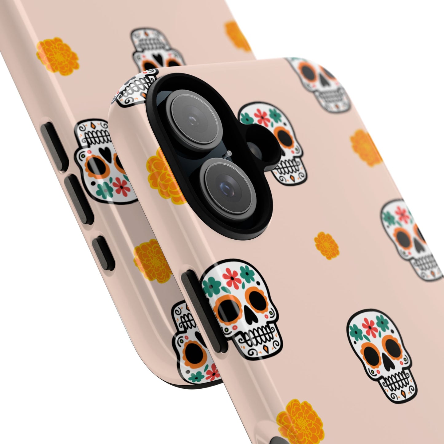 Day of the Dead Alebrije phone case, durable protection, Día de los Muertos enthusiasts,  Mexican folklore, sugar skulls, and alebrije creatures, Tough Cases